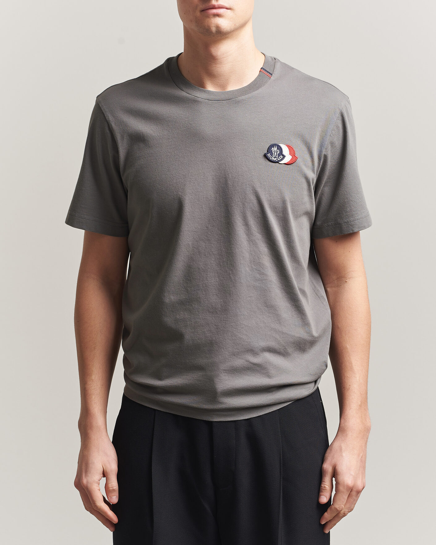 Hombres | Camisetas | Moncler | Tricolore Logo T-Shirt Grey