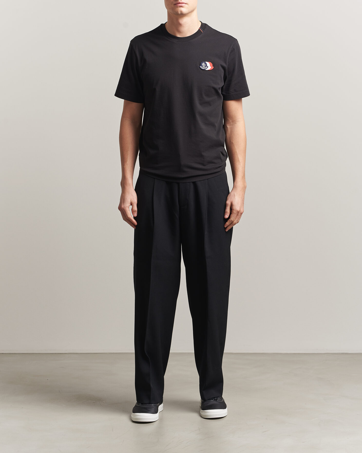Hombres | Camisetas | Moncler | Tricolore Logo T-Shirt Black