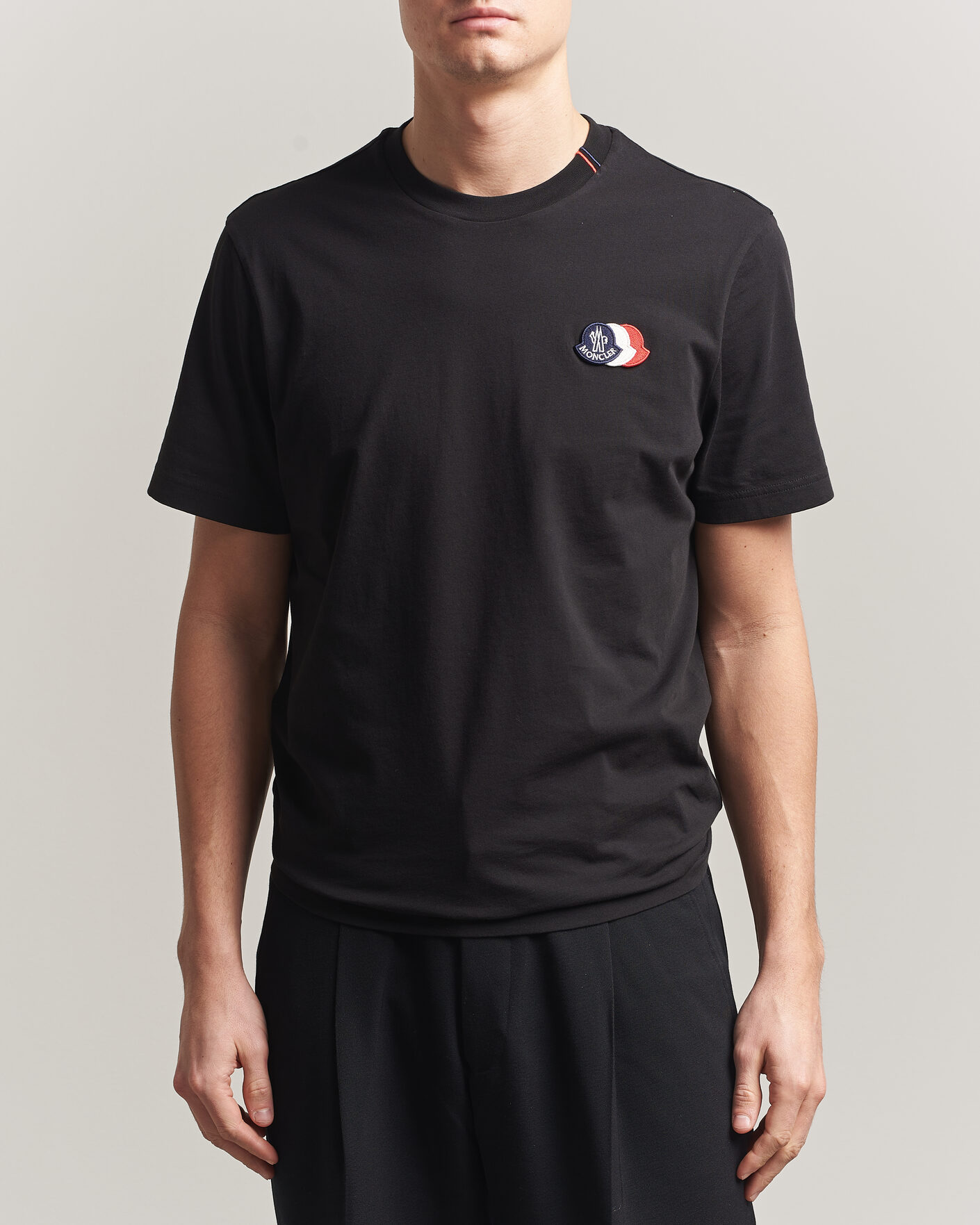Hombres | Camisetas | Moncler | Tricolore Logo T-Shirt Black