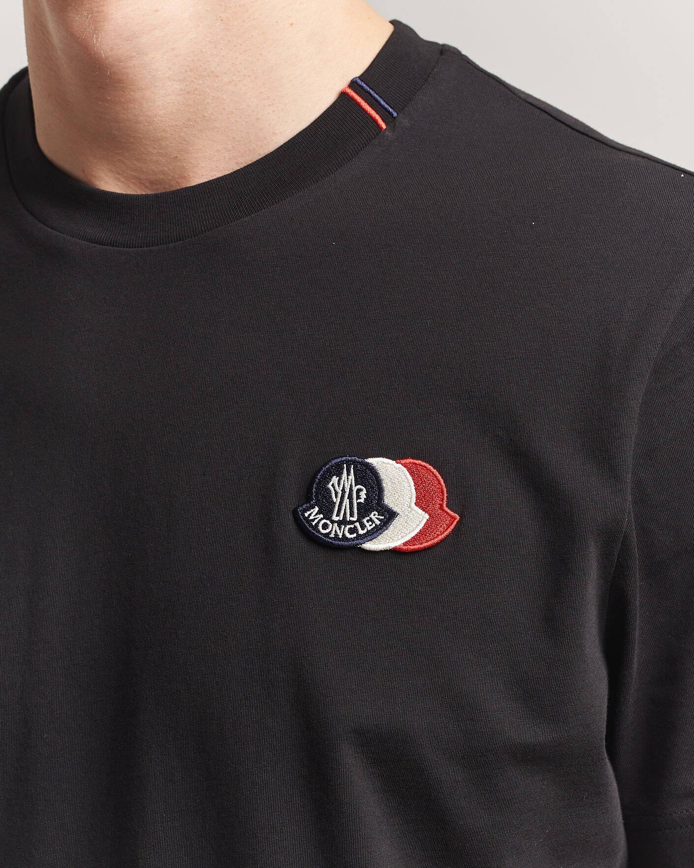 Hombres | Camisetas | Moncler | Tricolore Logo T-Shirt Black