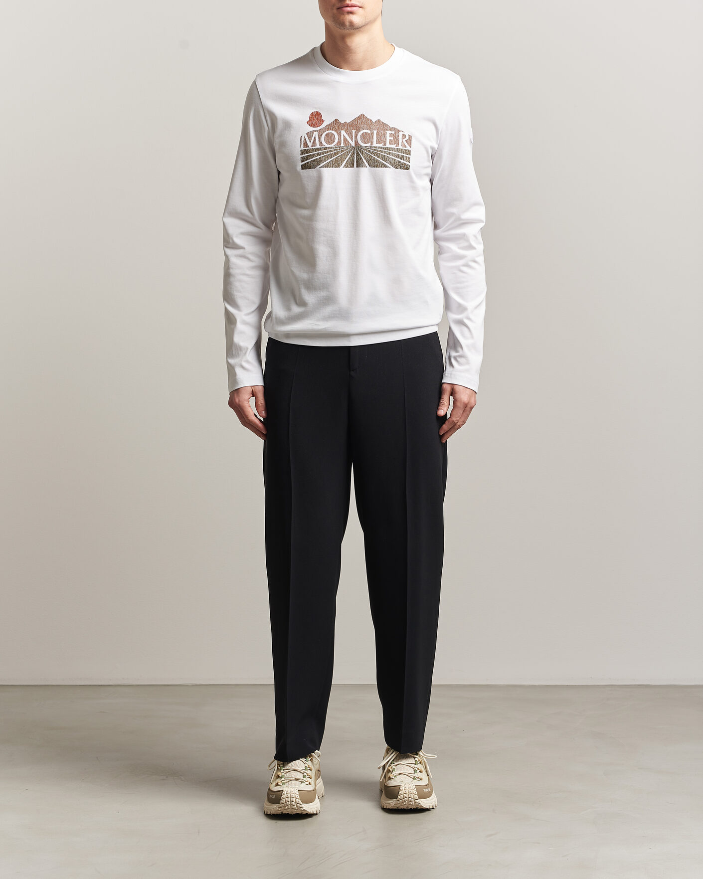 Hombres | Camisetas | Moncler | Graphic Long Sleeve T-Shirt White