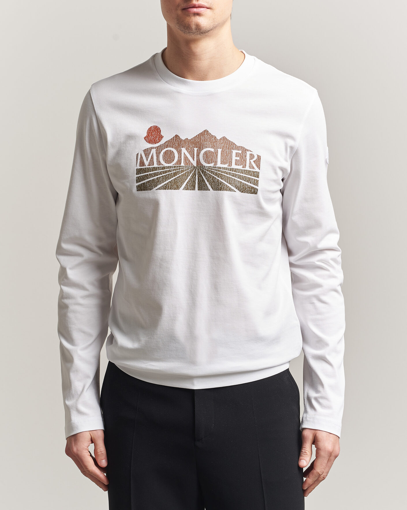 Hombres | Camisetas | Moncler | Graphic Long Sleeve T-Shirt White