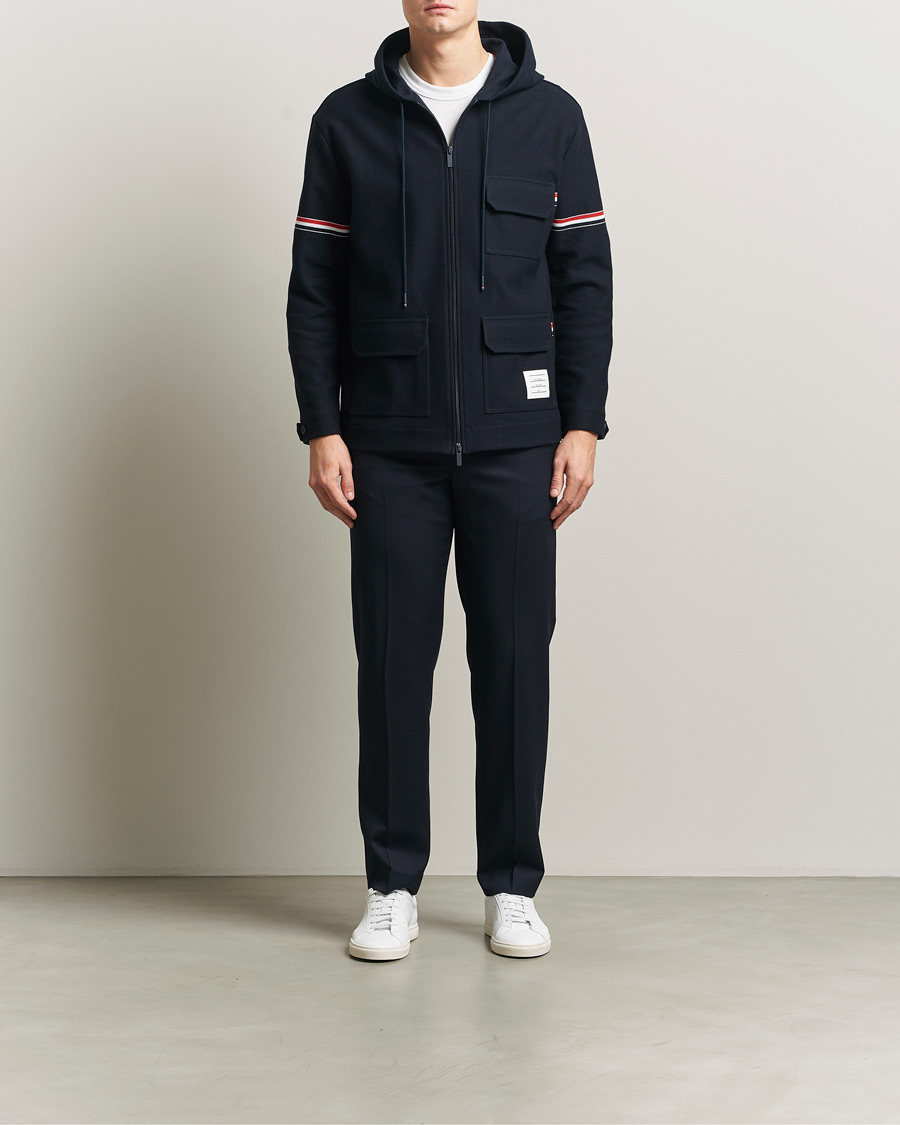 Hombres | Abrigos y chaquetas | Thom Browne | Tech Twill Field Jacket Navy