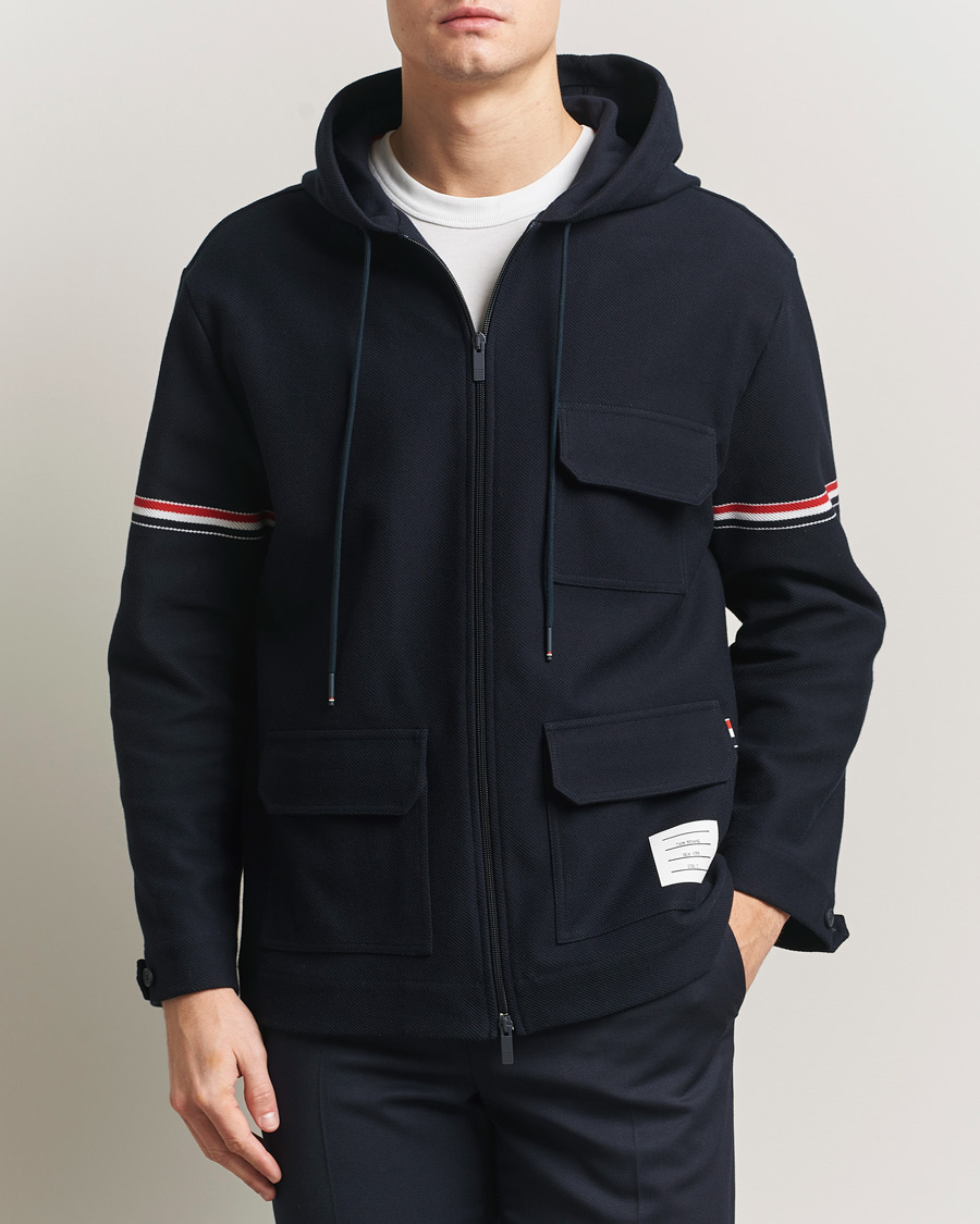 Hombres | Abrigos y chaquetas | Thom Browne | Tech Twill Field Jacket Navy