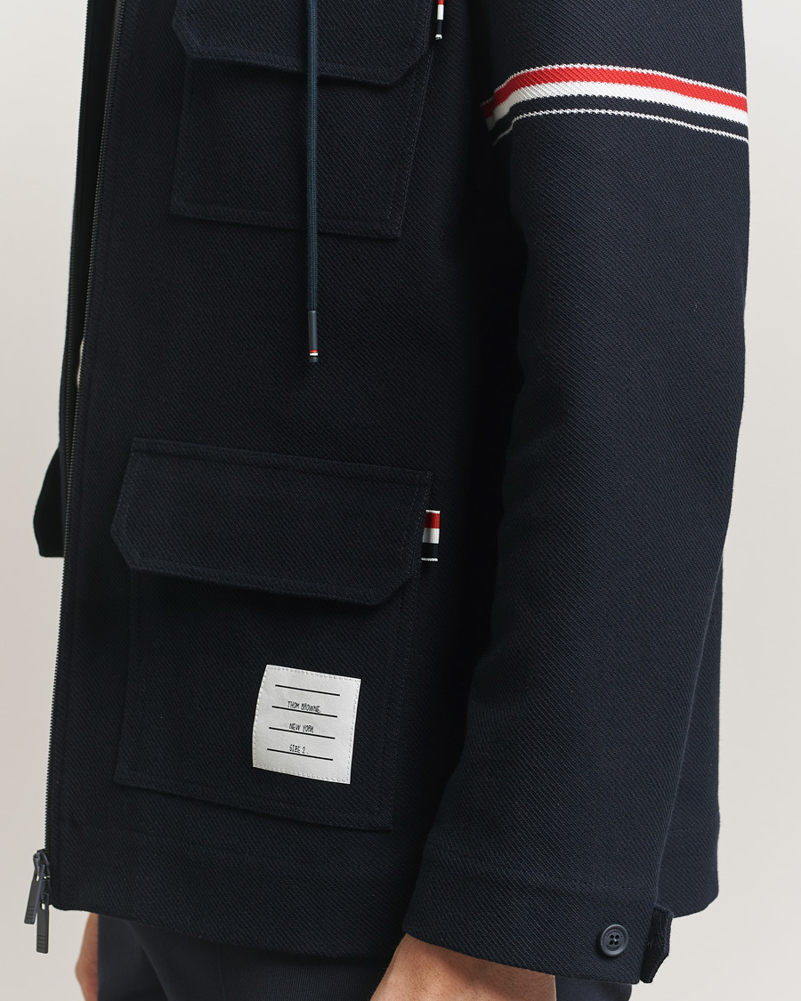 Hombres | Abrigos y chaquetas | Thom Browne | Tech Twill Field Jacket Navy