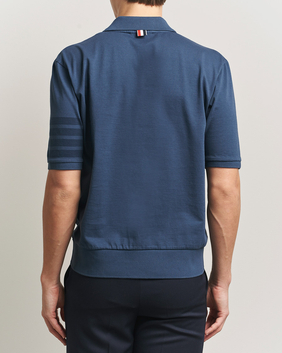 Hombres | Polos | Thom Browne | Overdyed 4 Bar Polo Navy