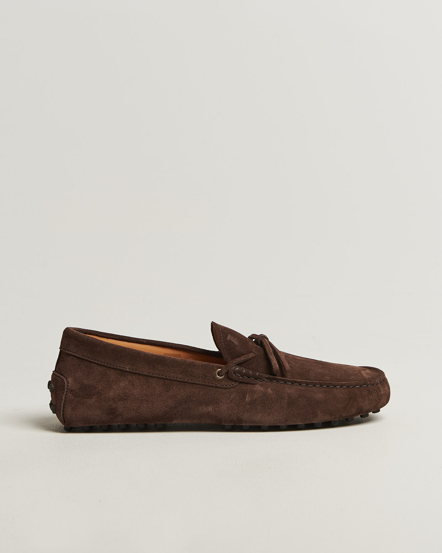 Hombres | Mocasines | Tod's | Lacetto Gommino Carshoe Dark Brown Suede