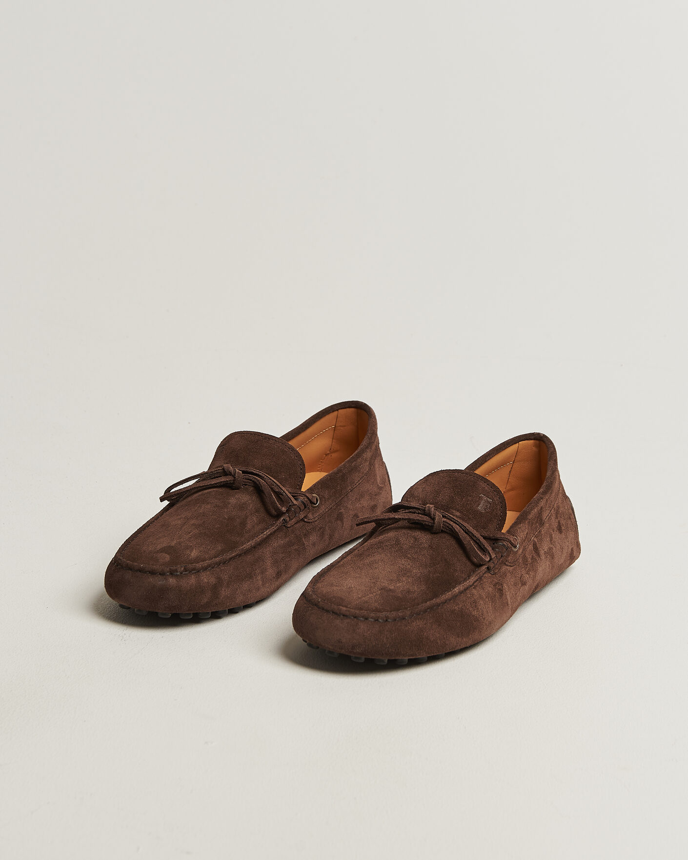 Hombres | Mocasines | Tod's | Lacetto Gommino Carshoe Dark Brown Suede