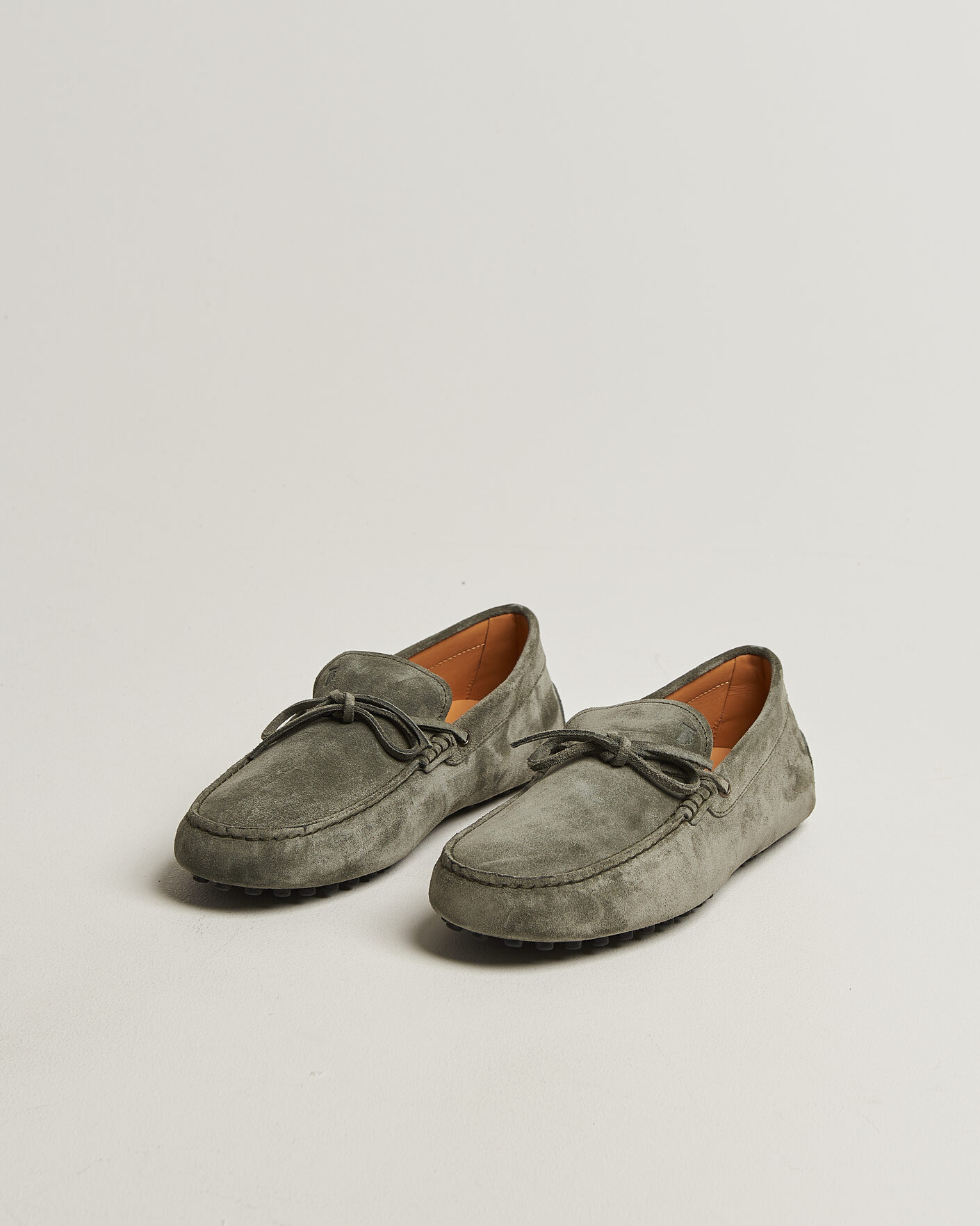 Hombres | Mocasines | Tod's | Lacetto Gommino Carshoe Green Suede