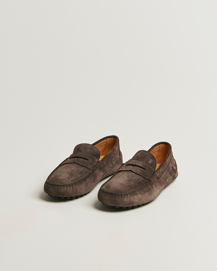 Hombres | Mocasines | Tod's | Gommino Carshoe Dark Brown Suede