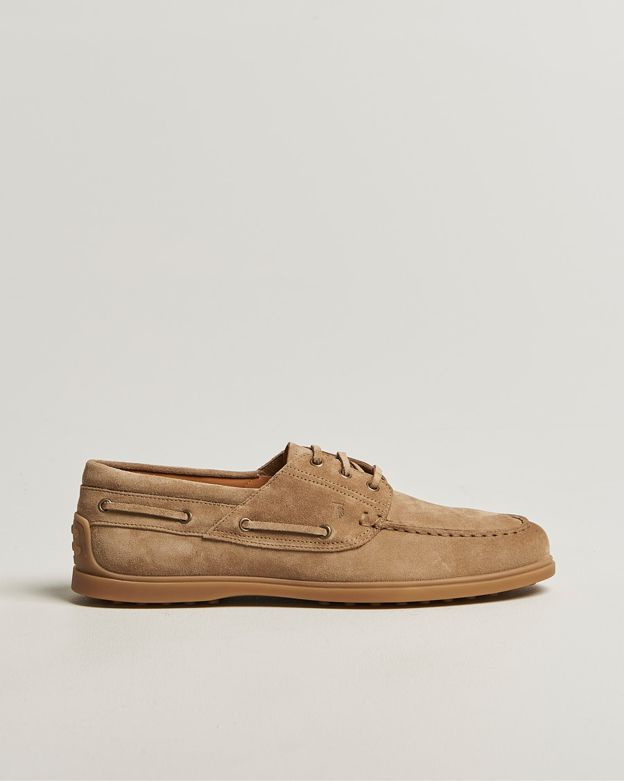 Hombres | Zapatos náuticos | Tod's | Gomma Leggera Boat Shoe Chestnut Suede