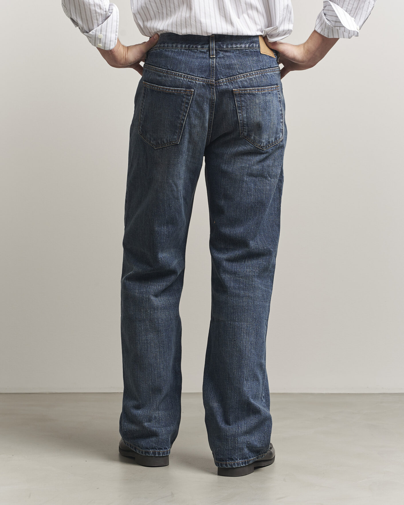 Hombres | Vaqueros | Jeanerica | VM009 Vega Jeans Dark Blue Righe