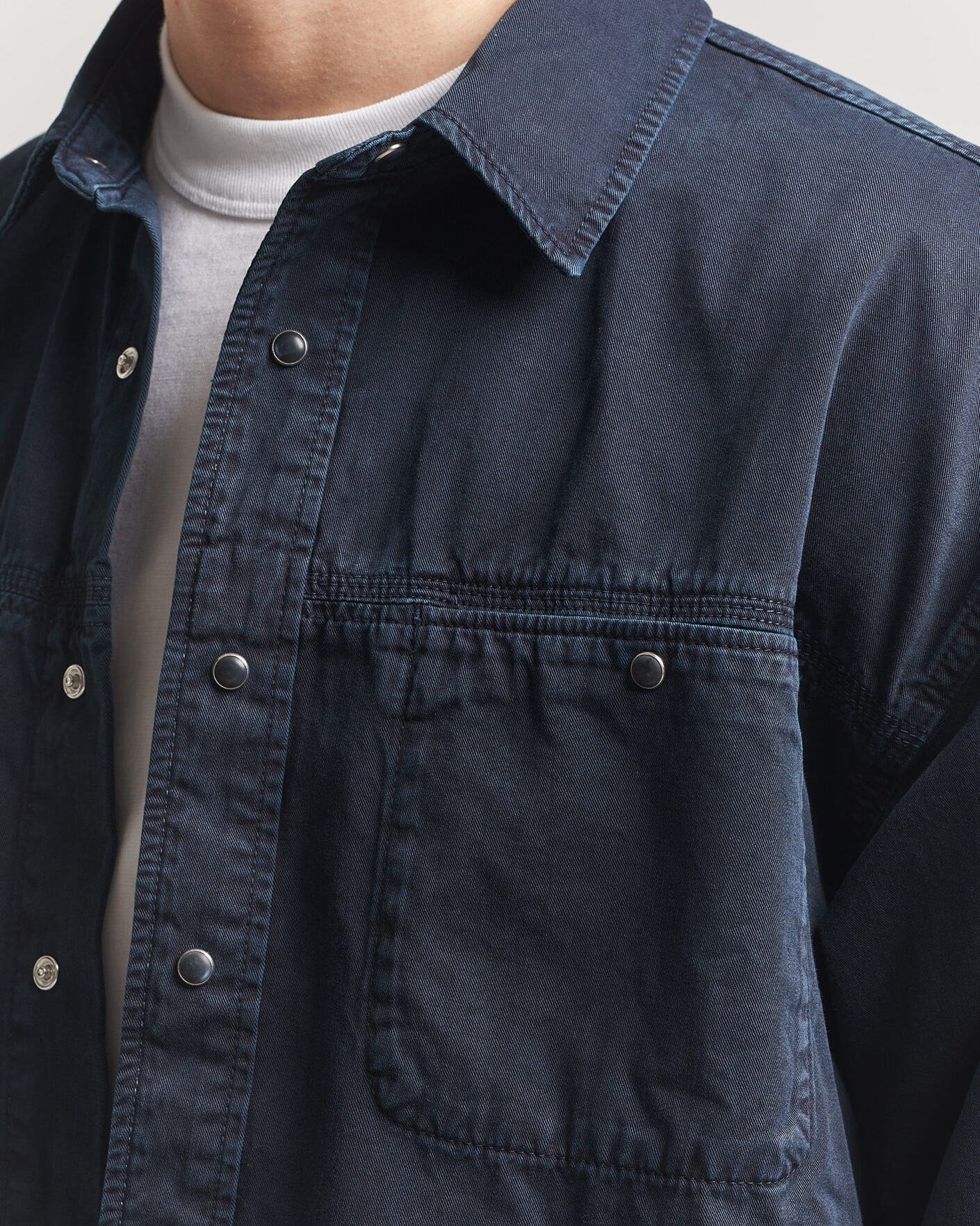 Hombres | Camisas | Jeanerica | André Pocket Overshirt Blue Black