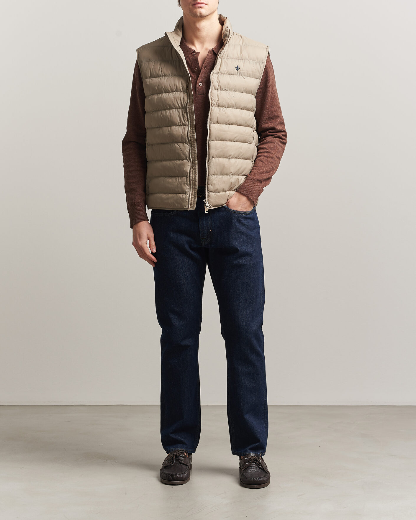 Hombres | Chalecos | Morris | Norfolk Liner Vest Khaki