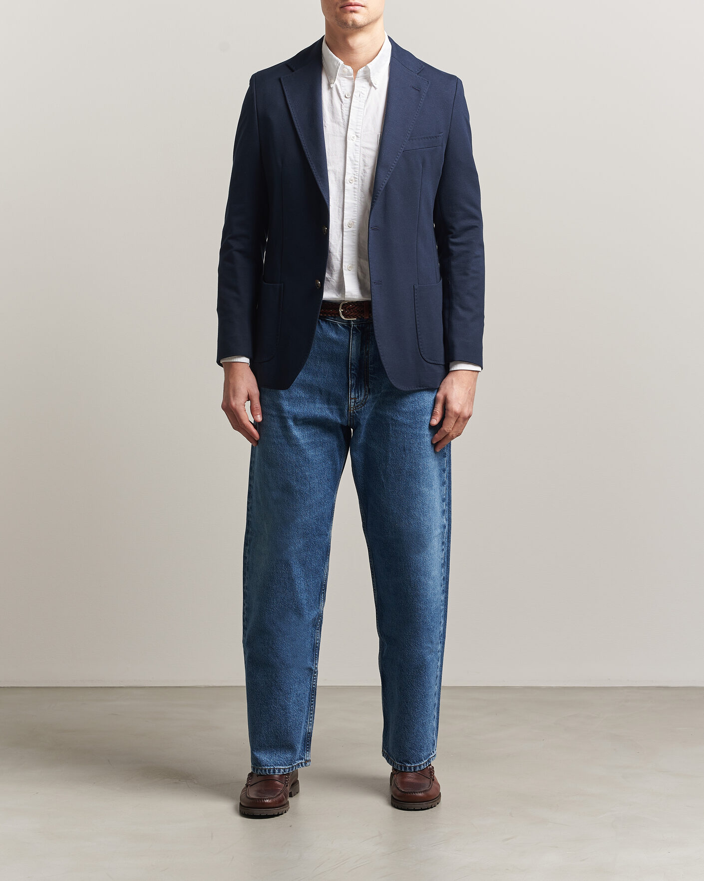 Hombres | Blazers | Morris | Cotton Jersey Blazer Navy