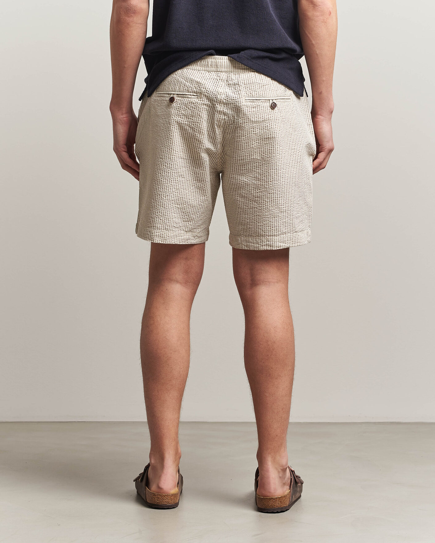 Hombres | Pantalones cortos | Morris | Fenix Seersucker Shorts Khaki
