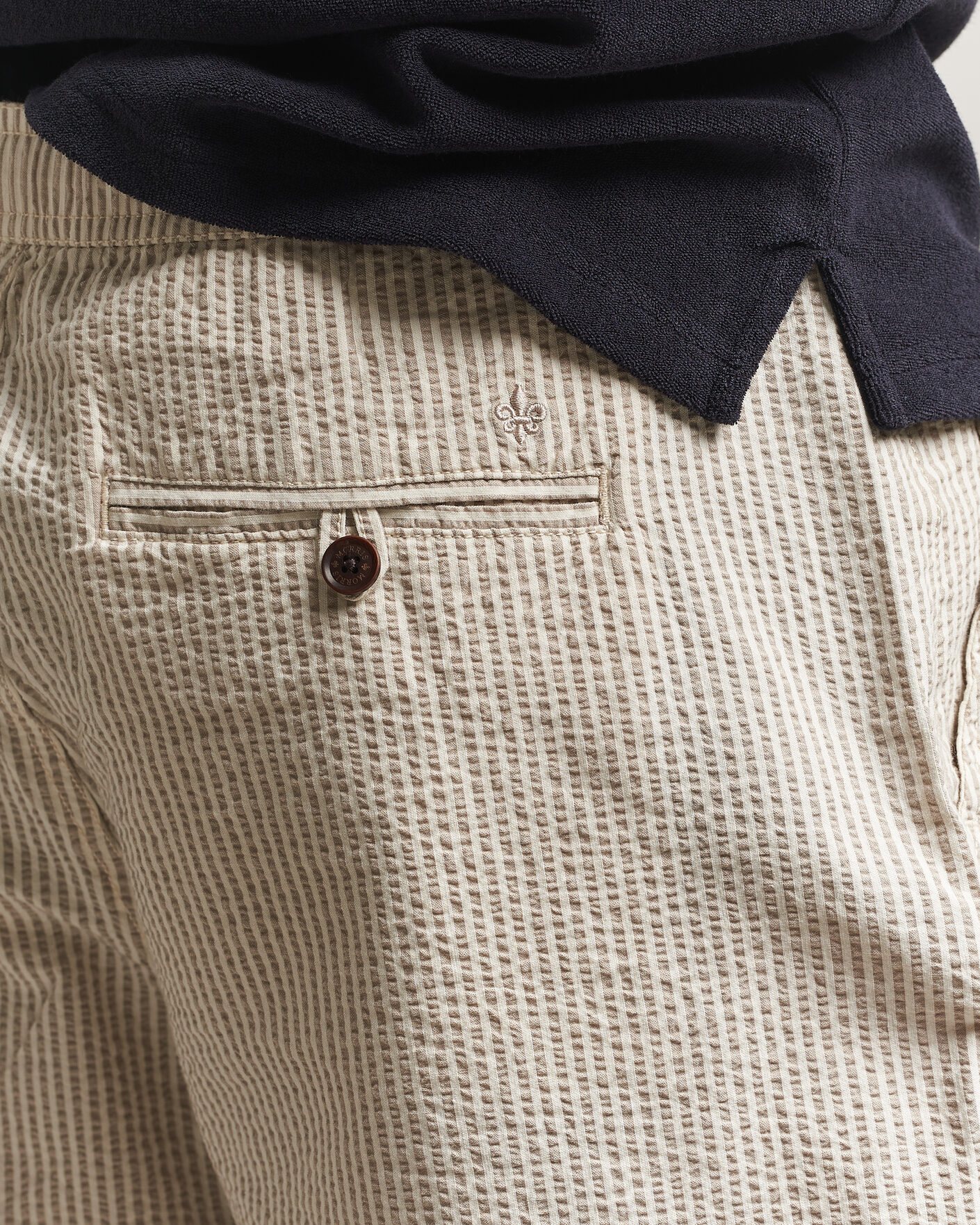 Hombres | Pantalones cortos | Morris | Fenix Seersucker Shorts Khaki