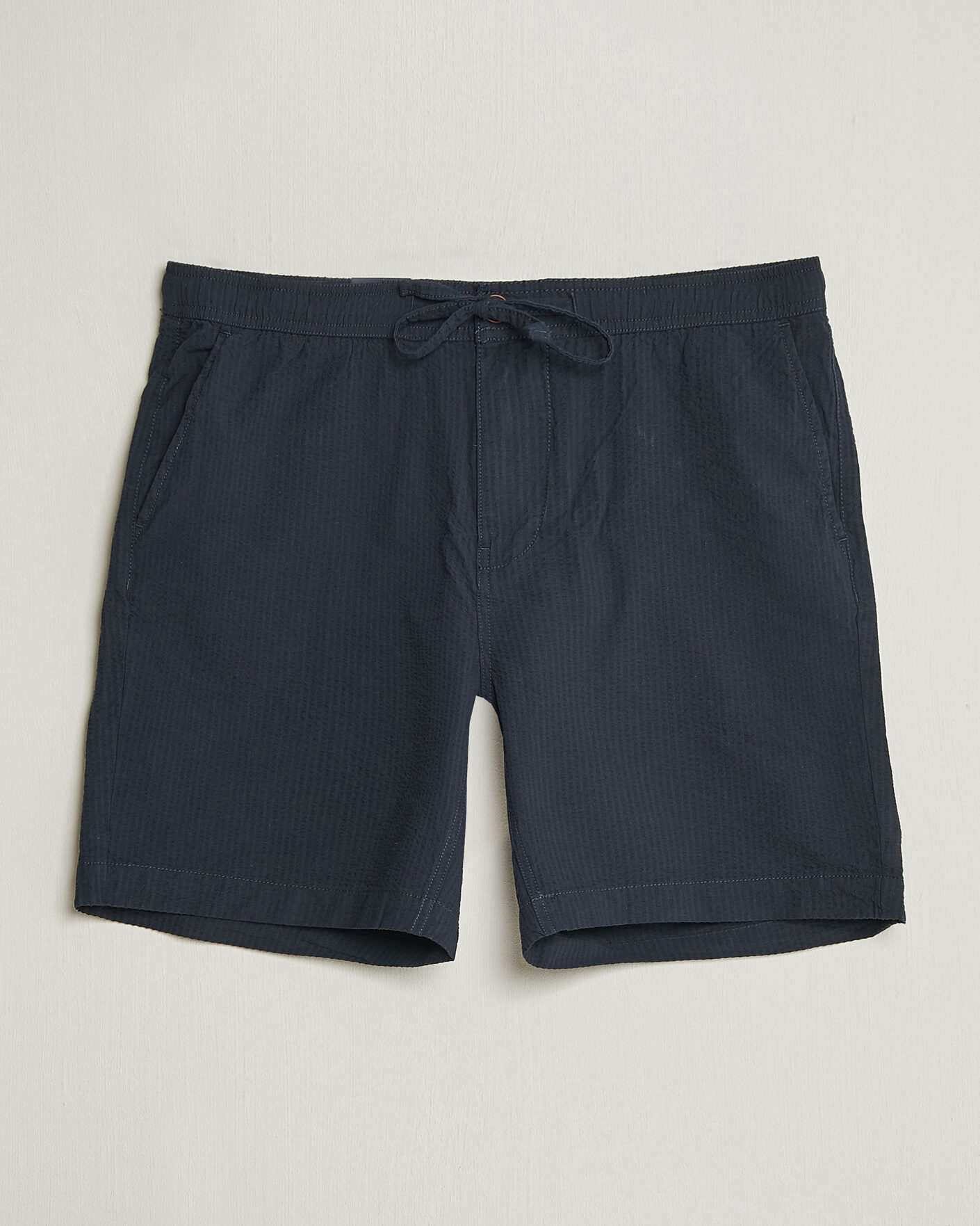 Hombres | Pantalones cortos | Morris | Fenix Seersucker Shorts Dark Blue