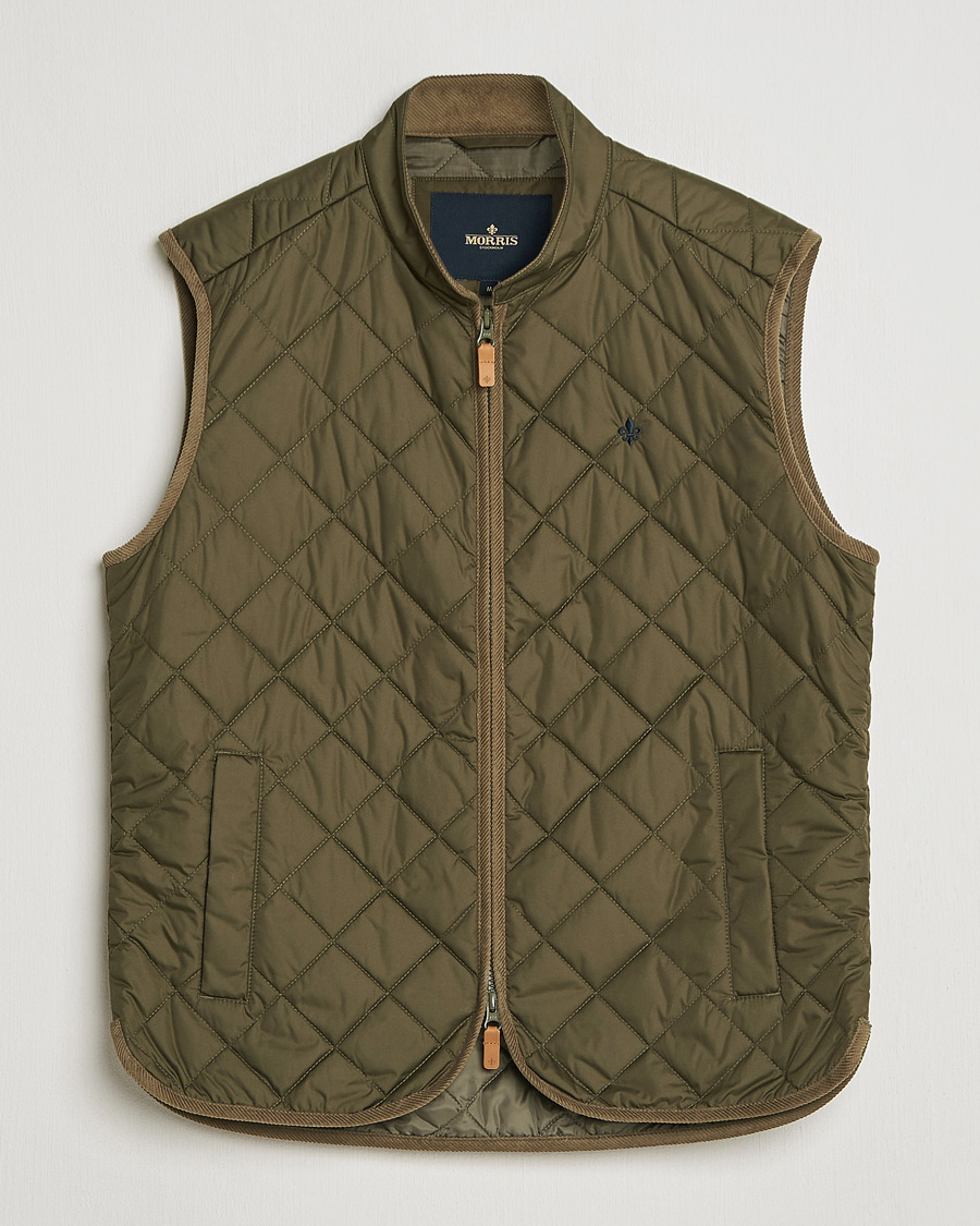 Hombres | Chalecos | Morris | Teddy Quilted Vest Green