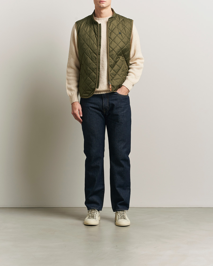 Hombres | Chalecos | Morris | Teddy Quilted Vest Green