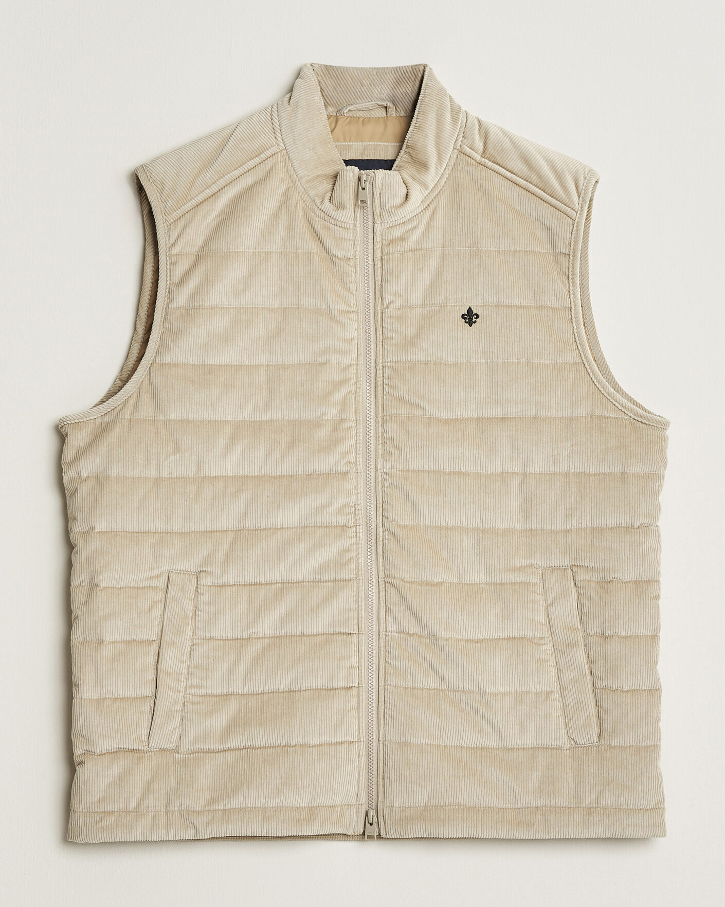 Hombres | Chalecos | Morris | Teddy Quilted Corduroy Vest Khaki