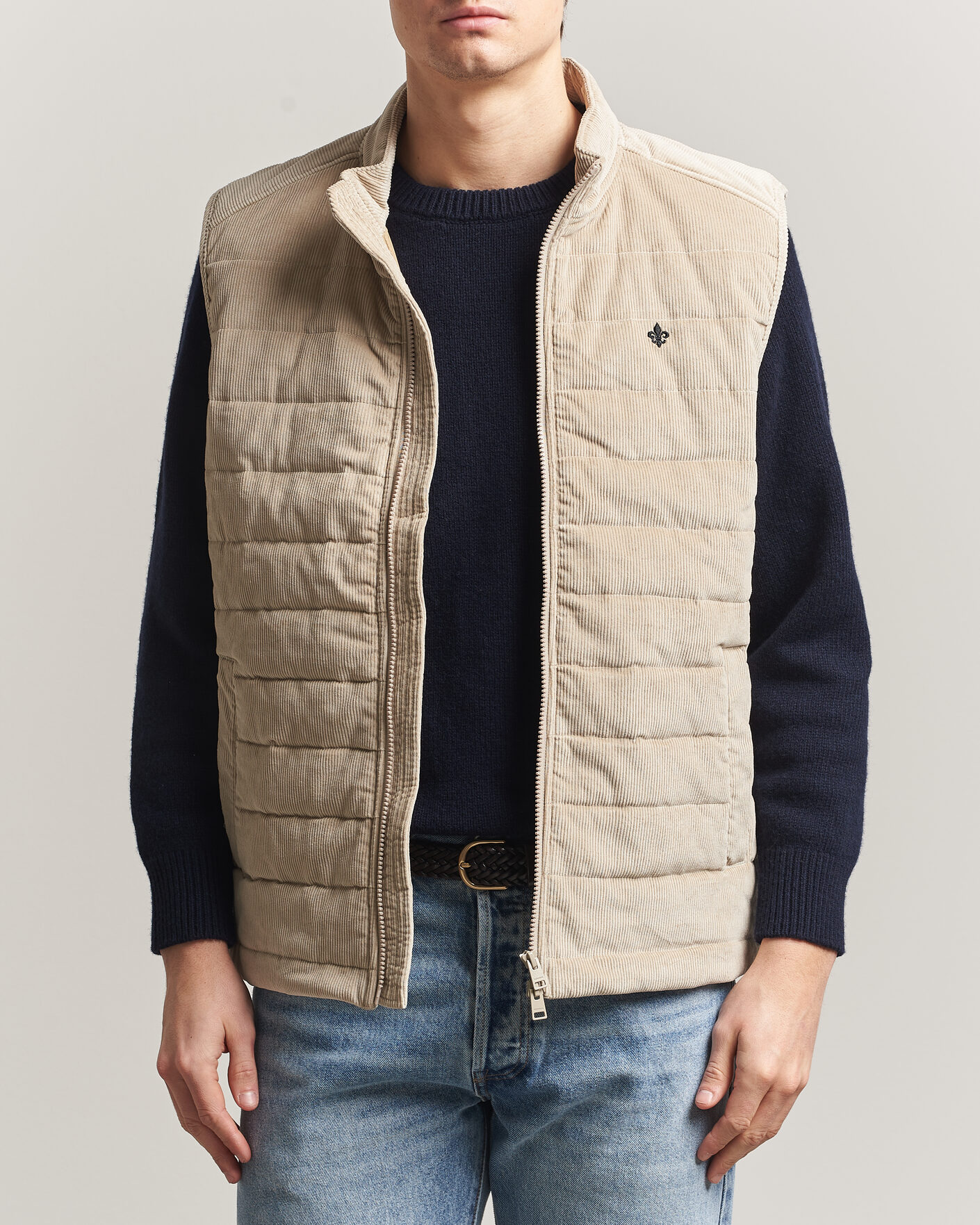 Hombres | Chalecos | Morris | Teddy Quilted Corduroy Vest Khaki