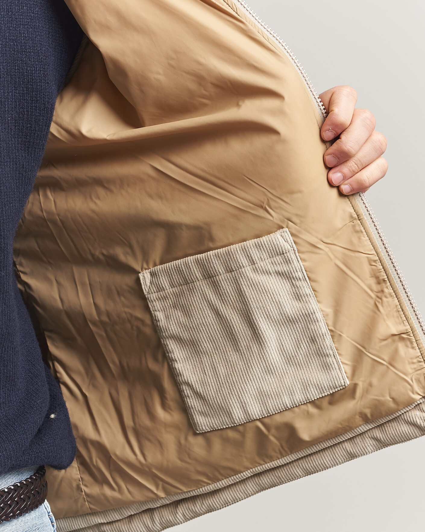 Hombres | Chalecos | Morris | Teddy Quilted Corduroy Vest Khaki