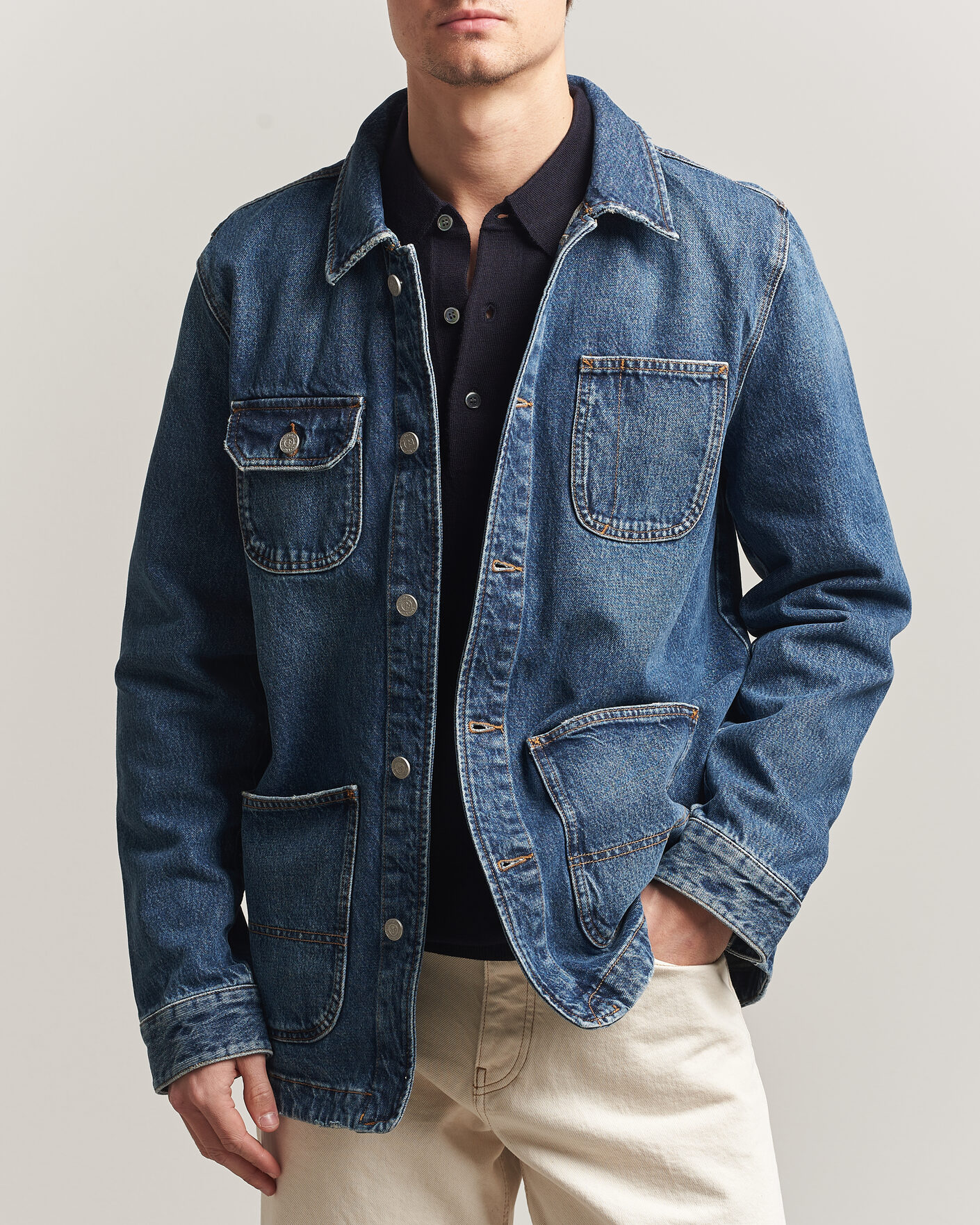 Hombres | Abrigos y chaquetas | Morris | Denim Shirt Jacket Blue