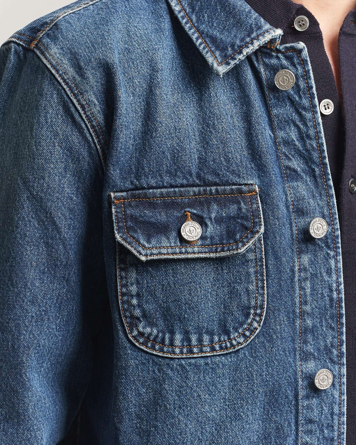 Hombres | Abrigos y chaquetas | Morris | Denim Shirt Jacket Blue