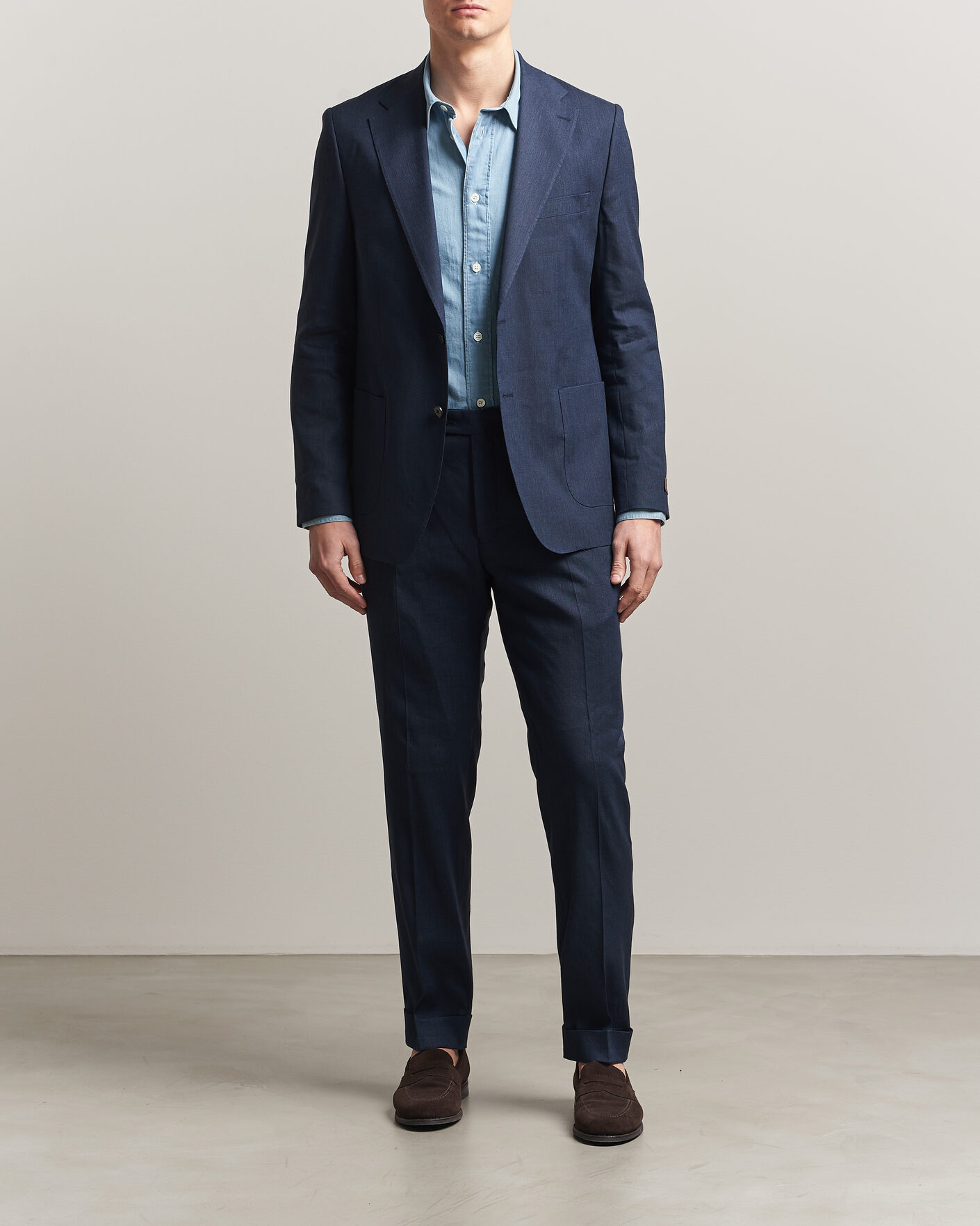 Hombres | Blazers | Morris | Linen Suit Blazer Navy