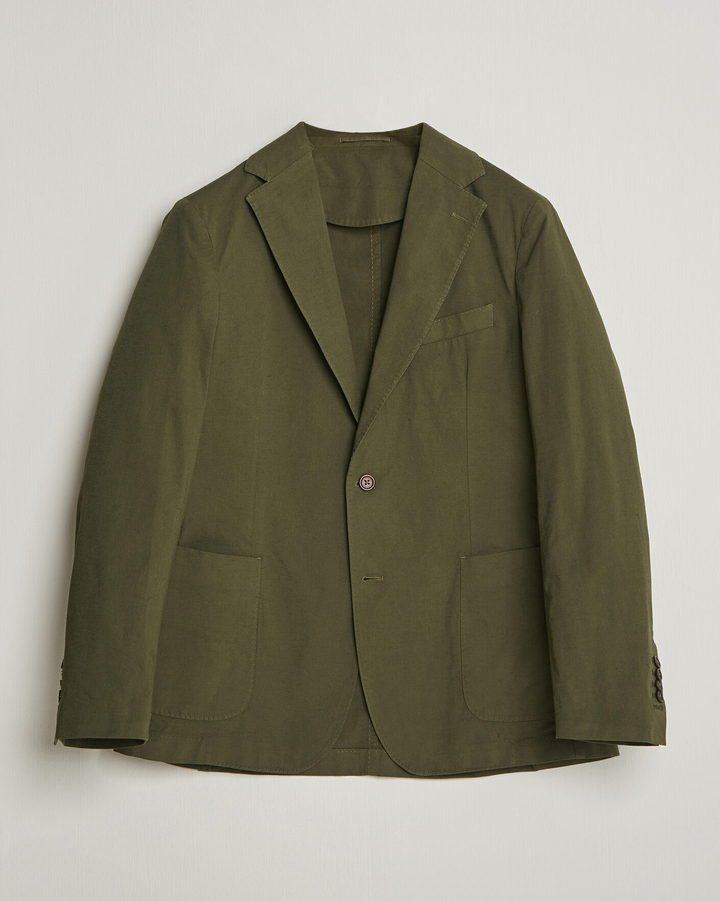 Hombres | Blazers | Morris | Washed Cotton Suit Blazer Olive