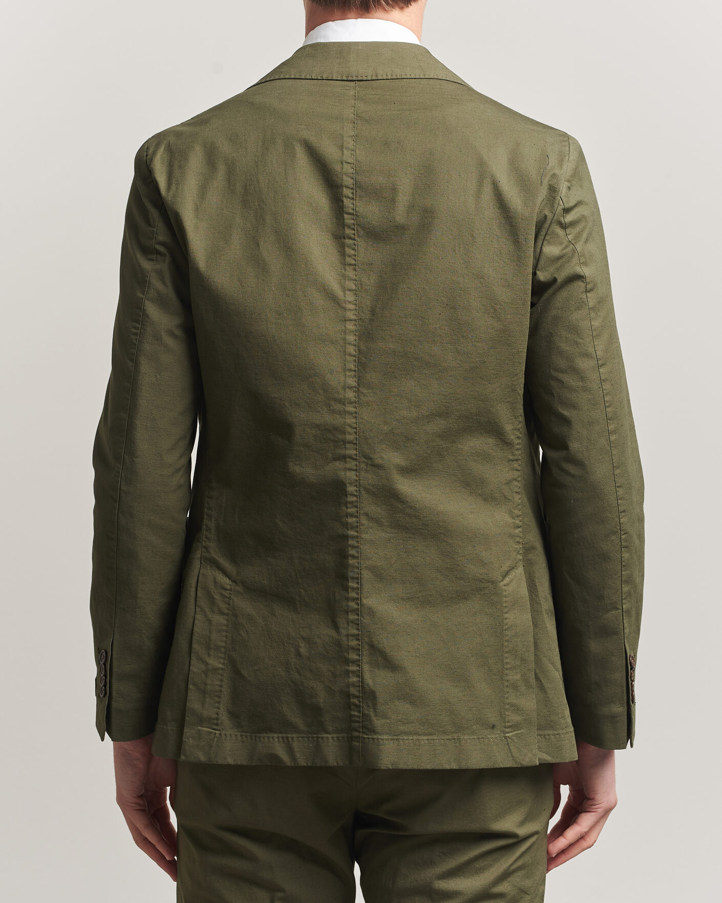 Hombres | Blazers | Morris | Washed Cotton Suit Blazer Olive