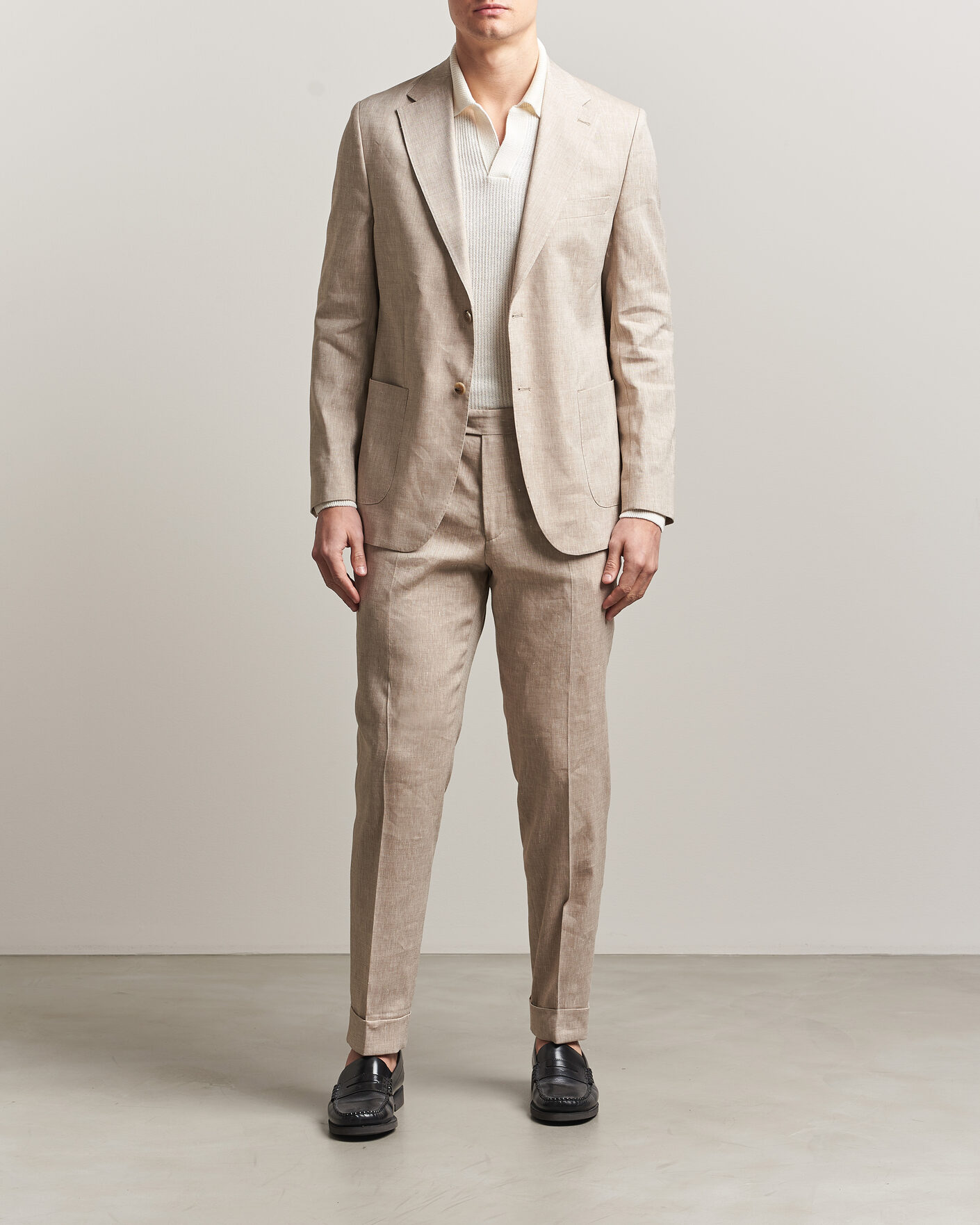 Hombres | Pantalones | Morris | Jack Linen Trousers Khaki
