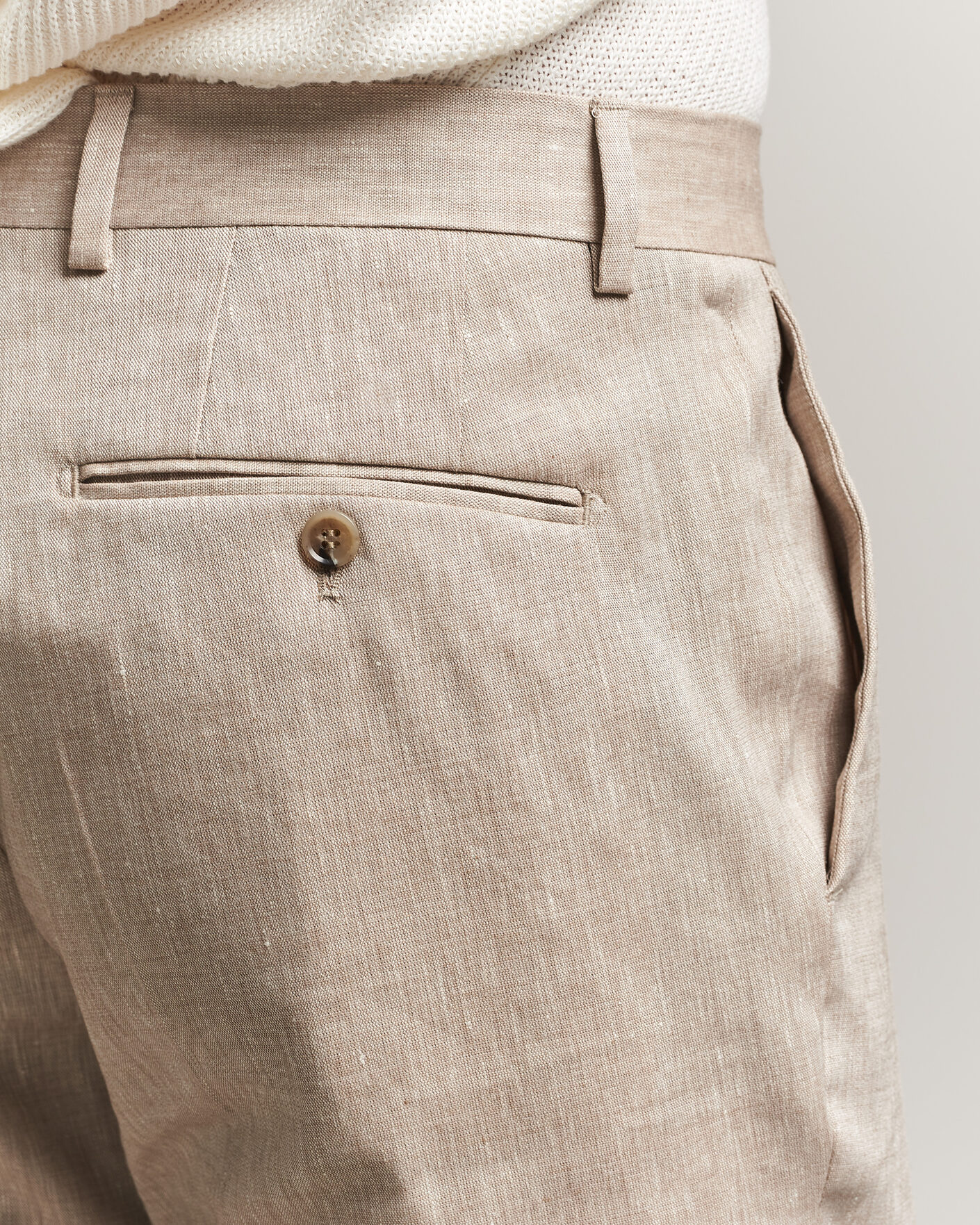 Hombres | Pantalones | Morris | Jack Linen Trousers Khaki