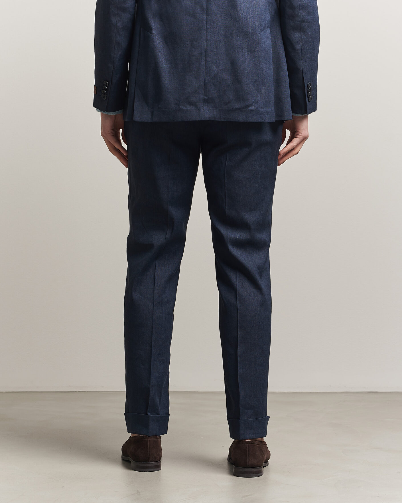 Hombres | Pantalones | Morris | Jack Linen Trousers Navy