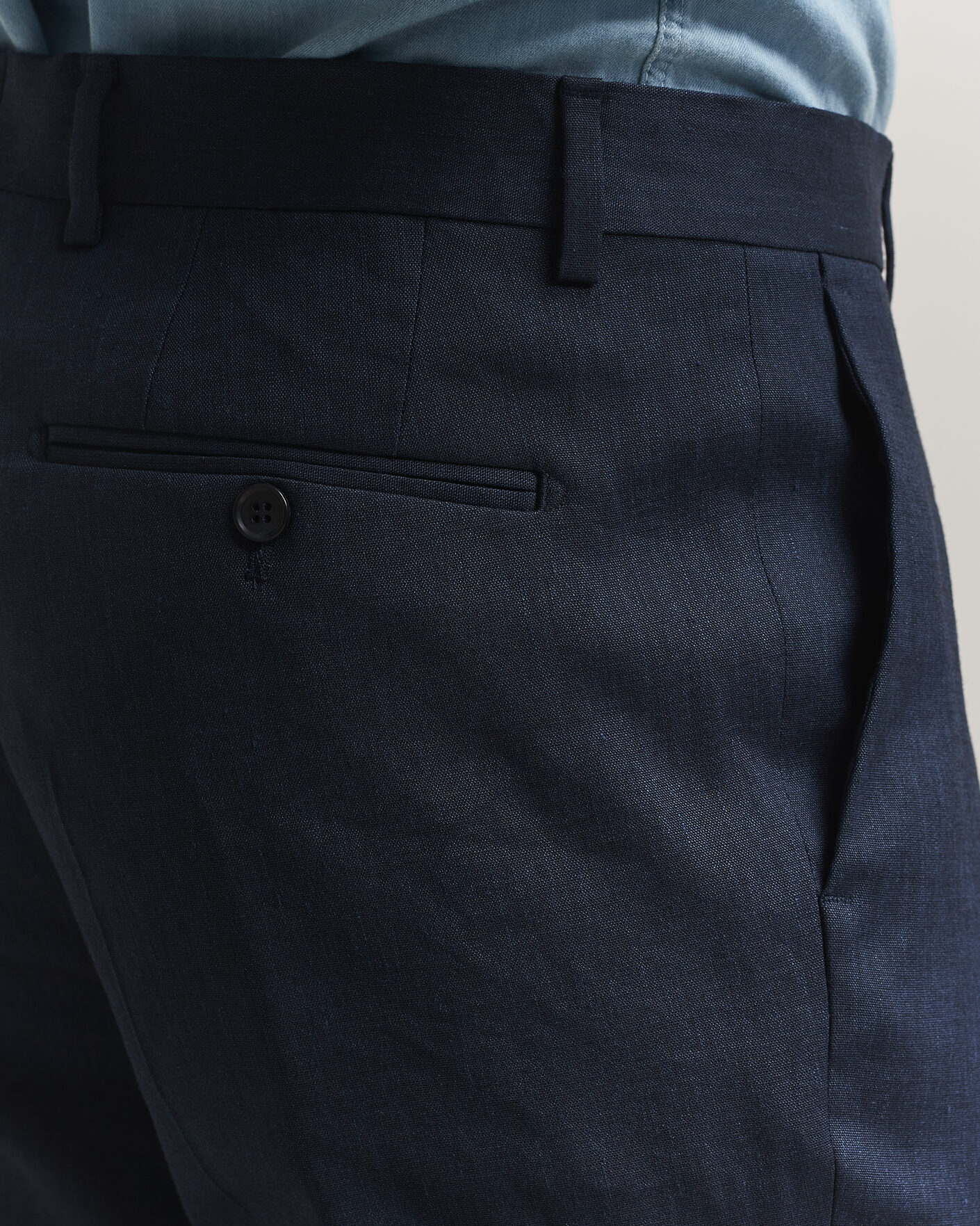Hombres | Pantalones | Morris | Jack Linen Trousers Navy