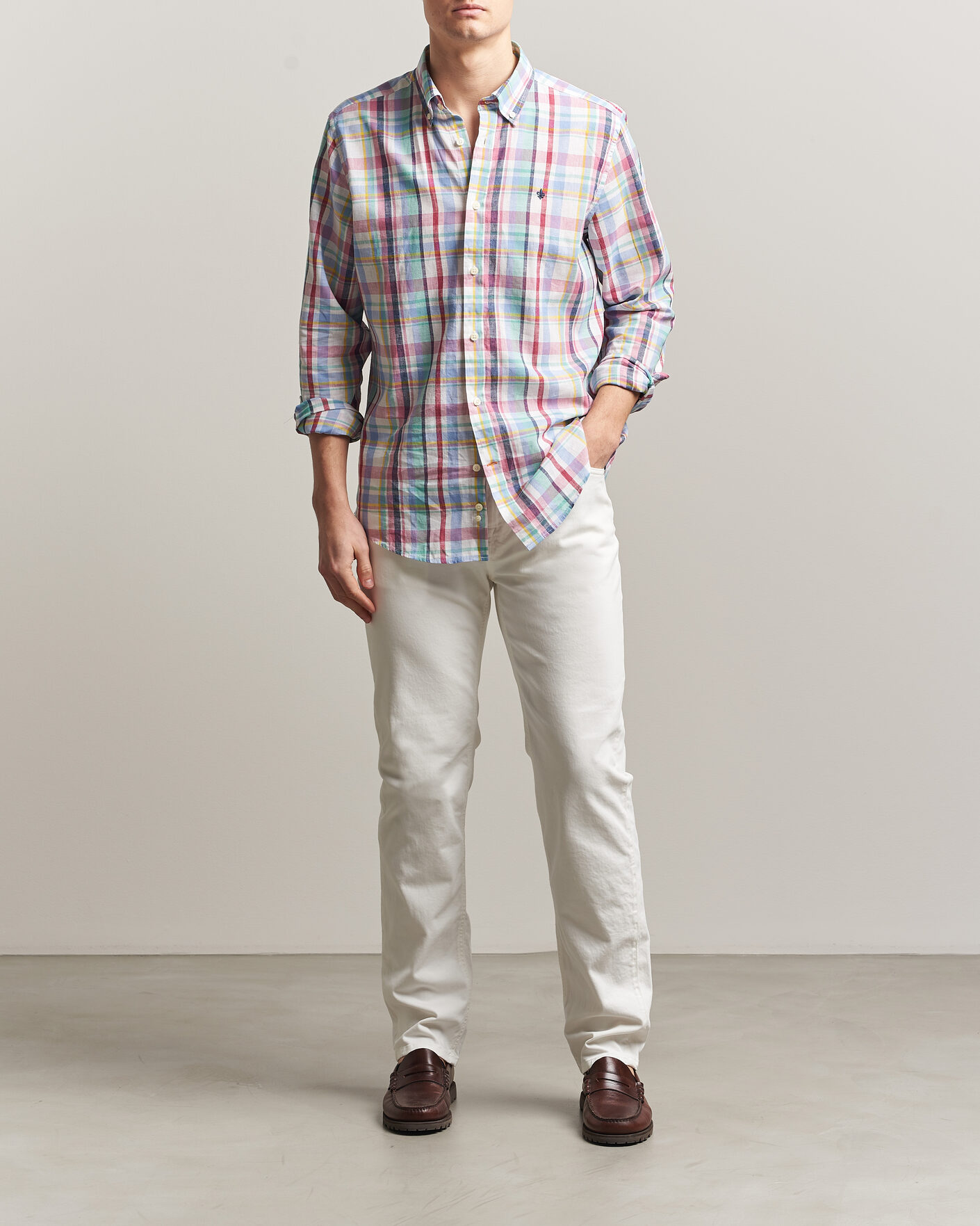 Hombres | Pantalones | Morris | James Brushed 5-Pocket Jeans Off White