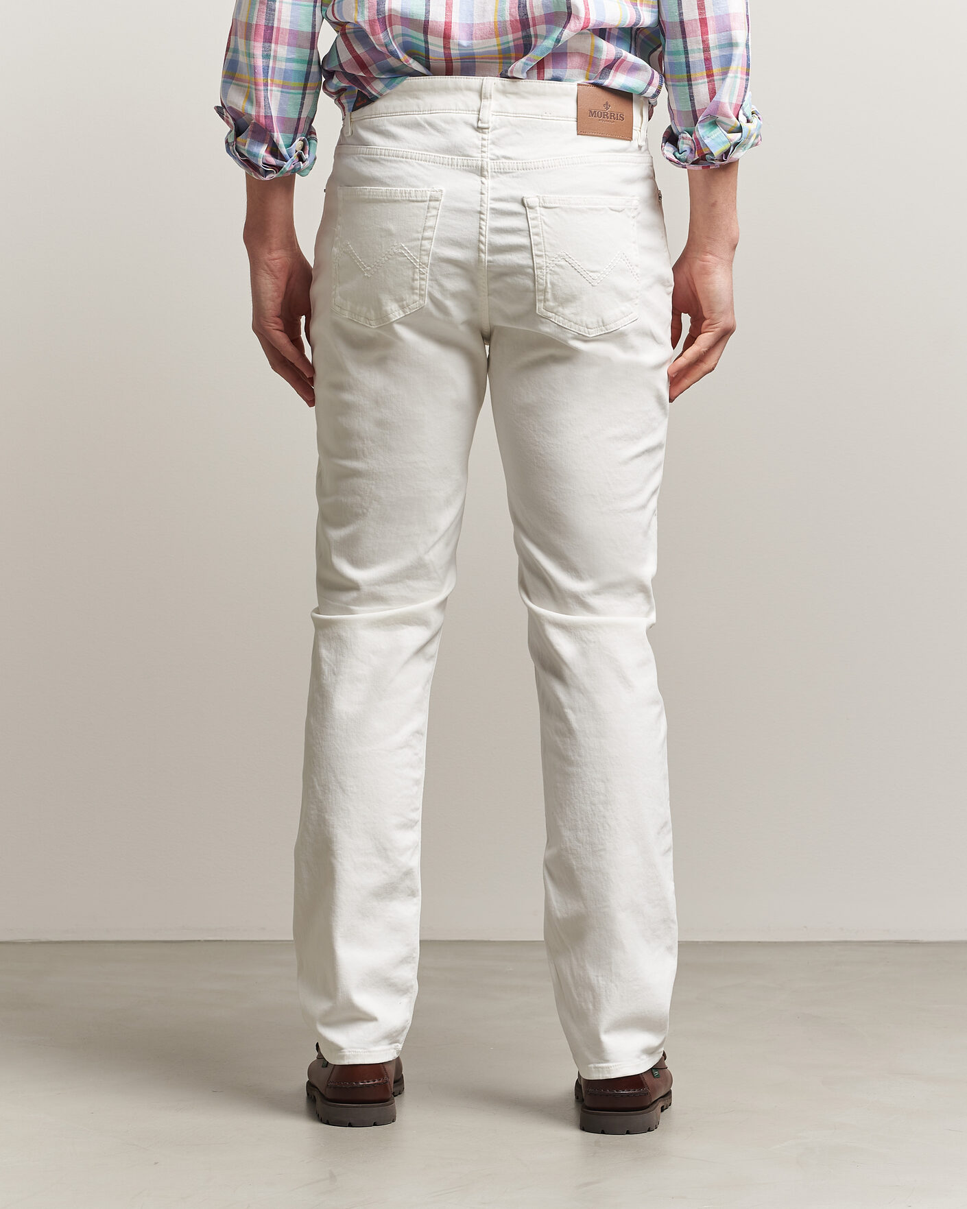 Hombres | Pantalones | Morris | James Brushed 5-Pocket Jeans Off White