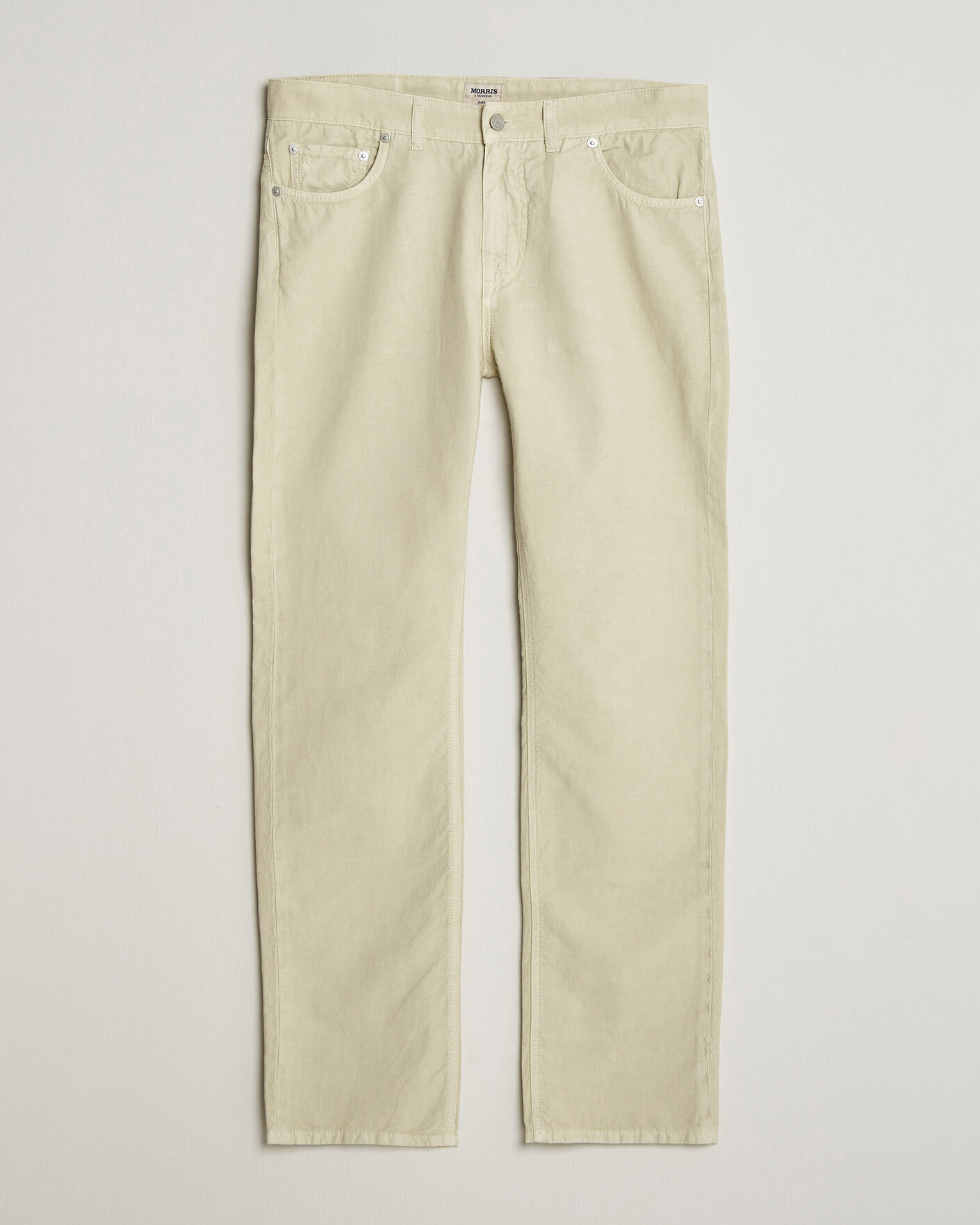 Hombres | Pantalones | Morris | James Washed Linen 5-Pocket Pants Khaki