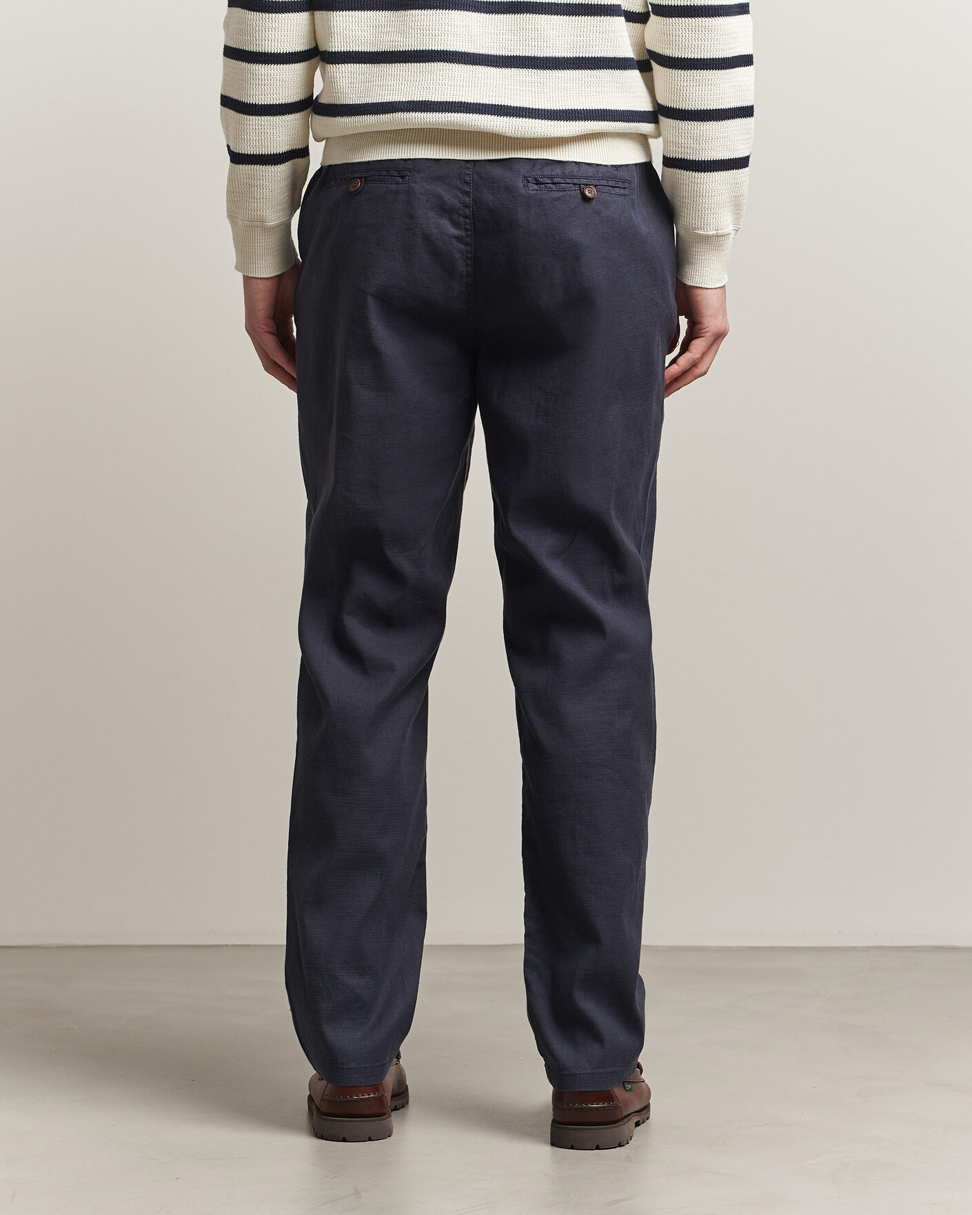 Hombres | Pantalones | Morris | Fenix Linen Trousers Navy