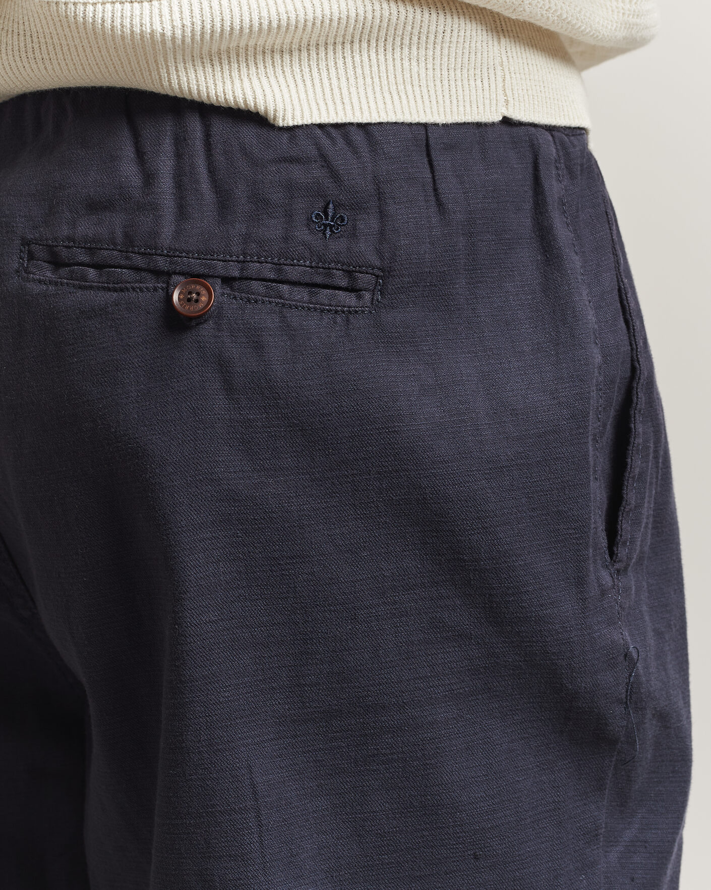 Hombres | Pantalones | Morris | Fenix Linen Trousers Navy