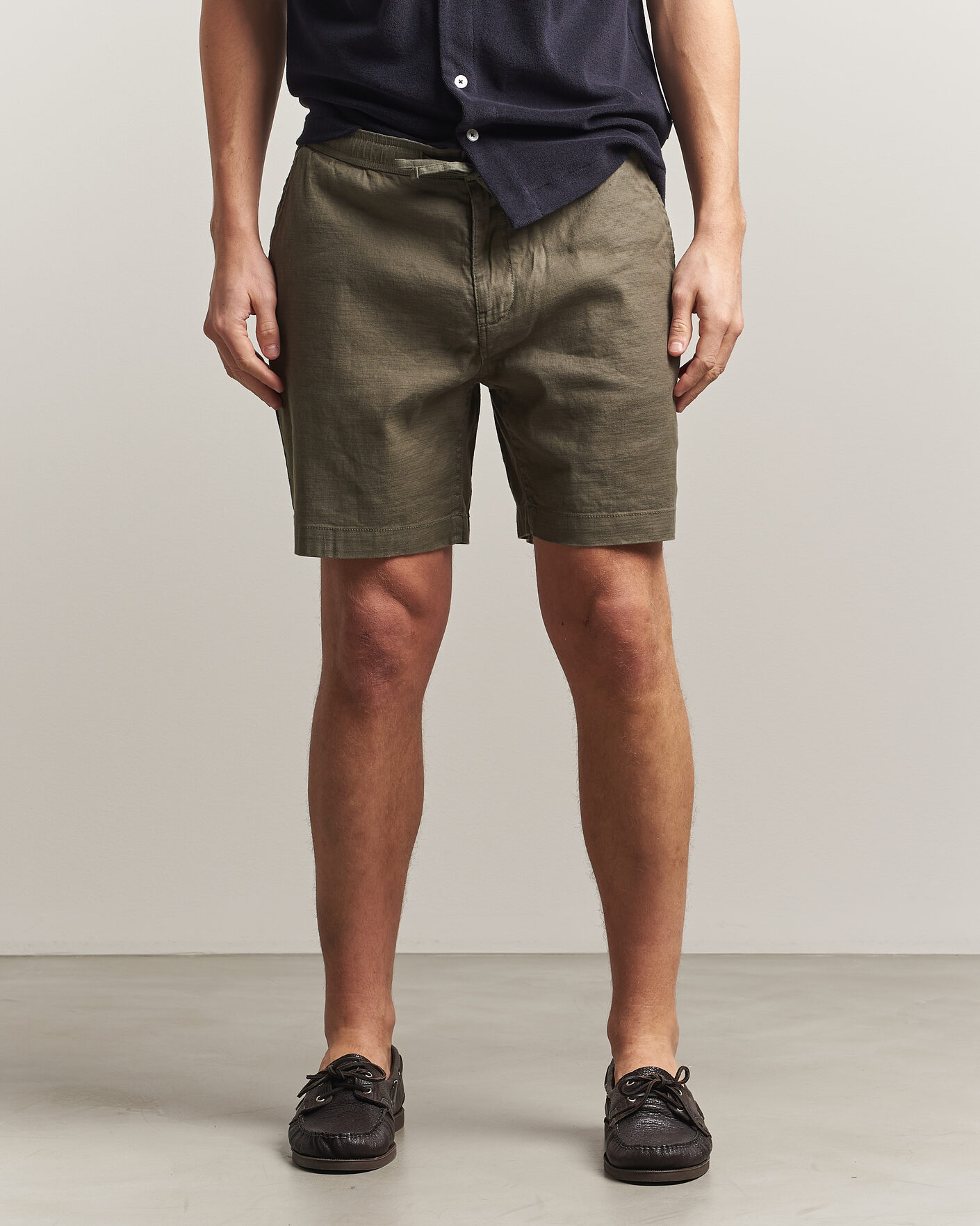 Hombres | Pantalones cortos | Morris | Fenix Linen Shorts Olive
