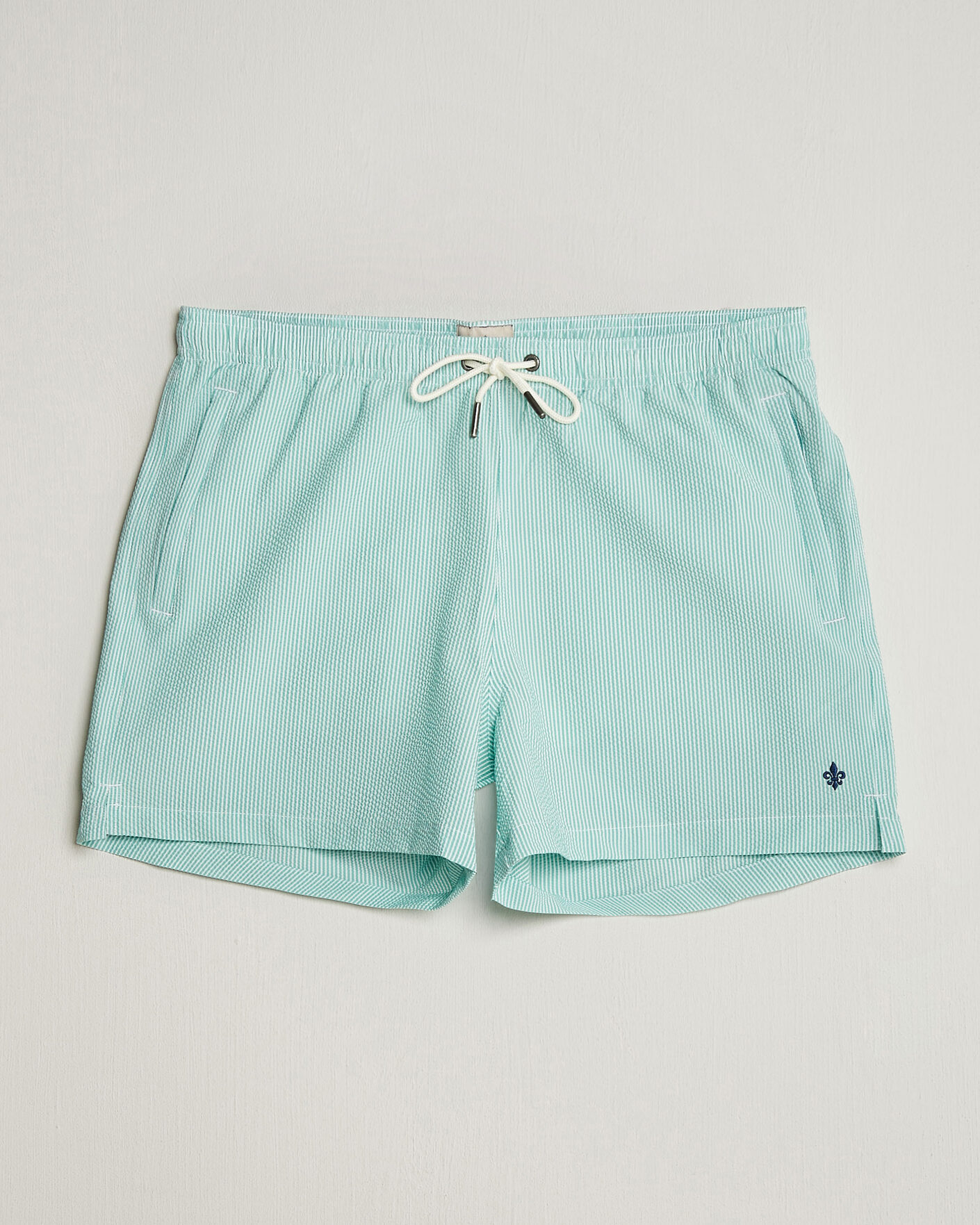Hombres | Bañadores | Morris | Seersucker Bathing Trunks Green