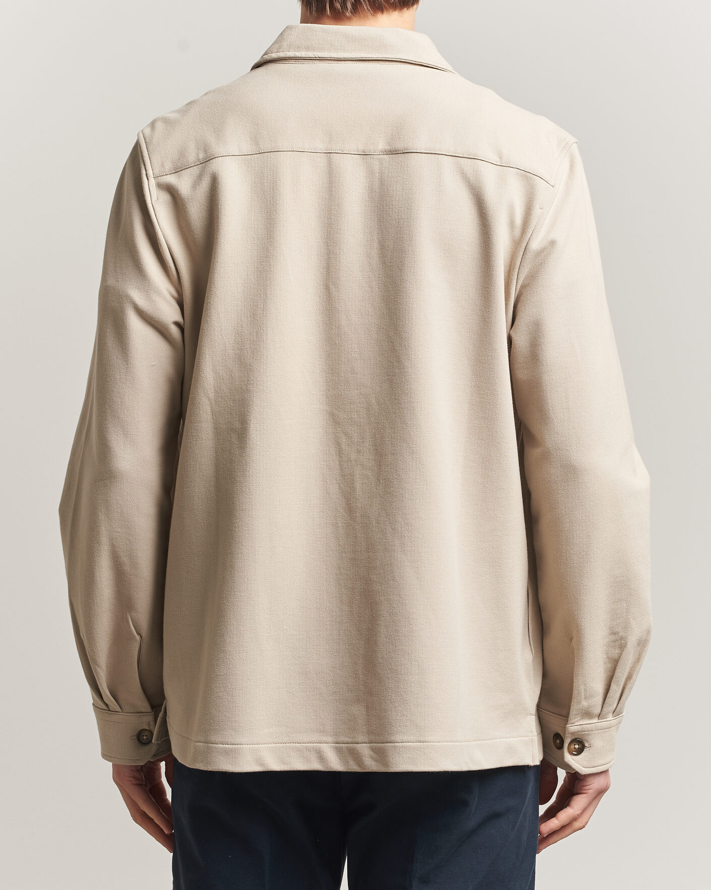 Hombres | Camisas | Morris | Andrew Jersey Overshirt Khaki