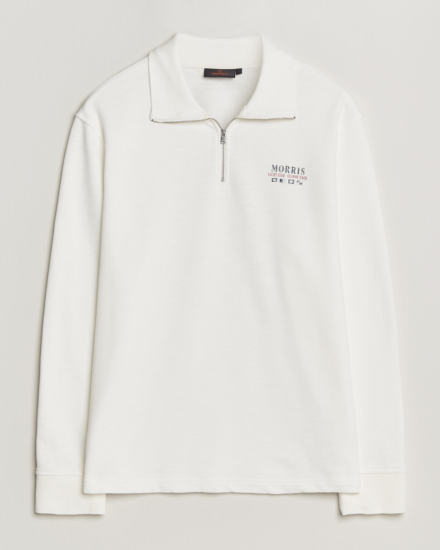 Hombres | Jerséis y prendas de punto | Morris | Northcott Slub Half-Zip White