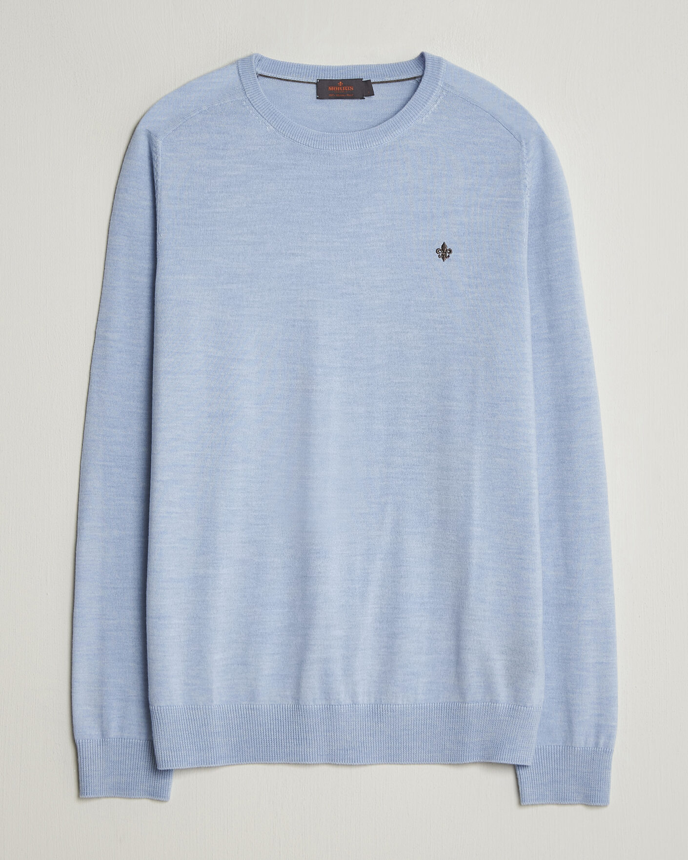 Hombres | Jerséis y prendas de punto | Morris | Merino Oneck Light Blue