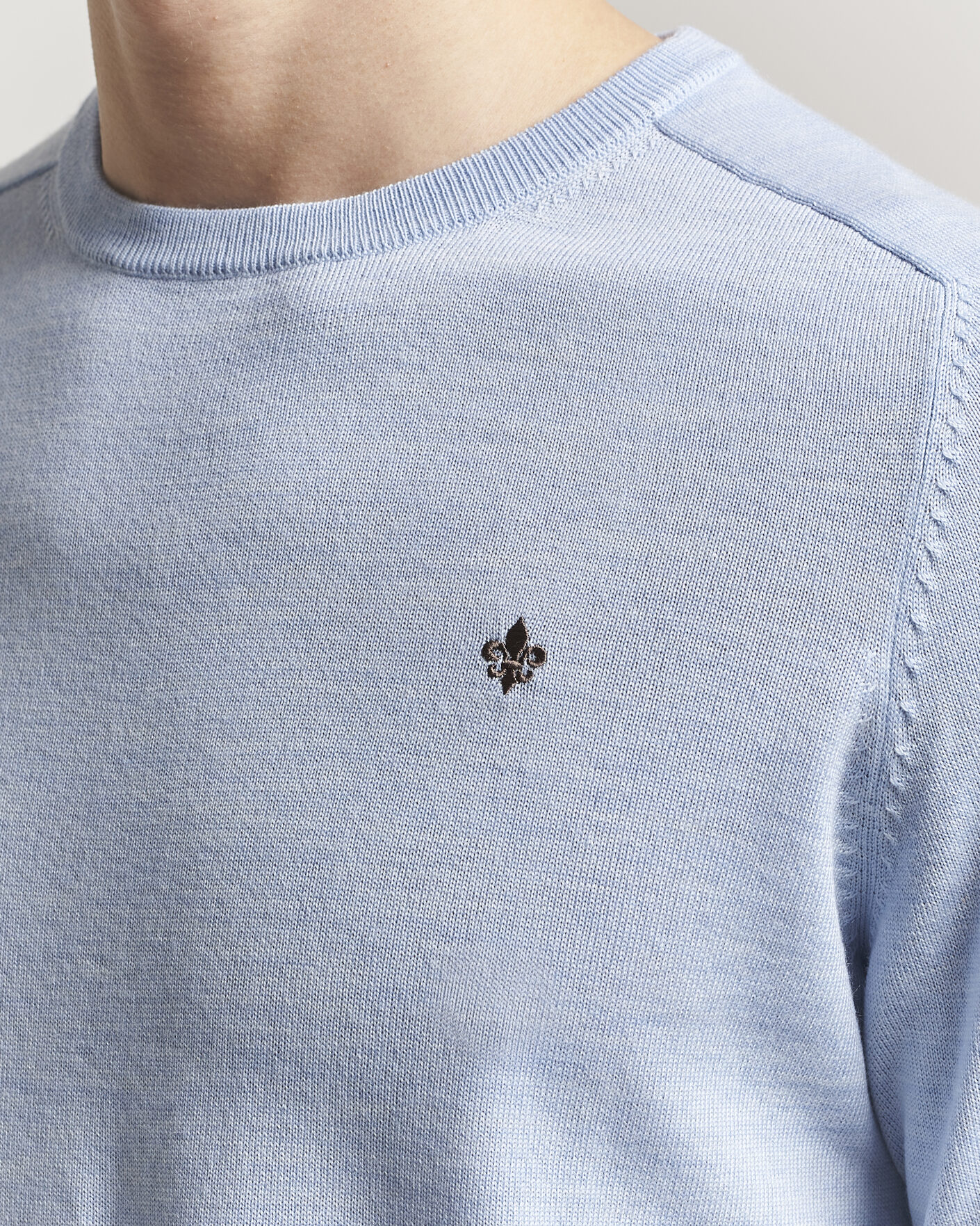 Hombres | Jerséis y prendas de punto | Morris | Merino Oneck Light Blue