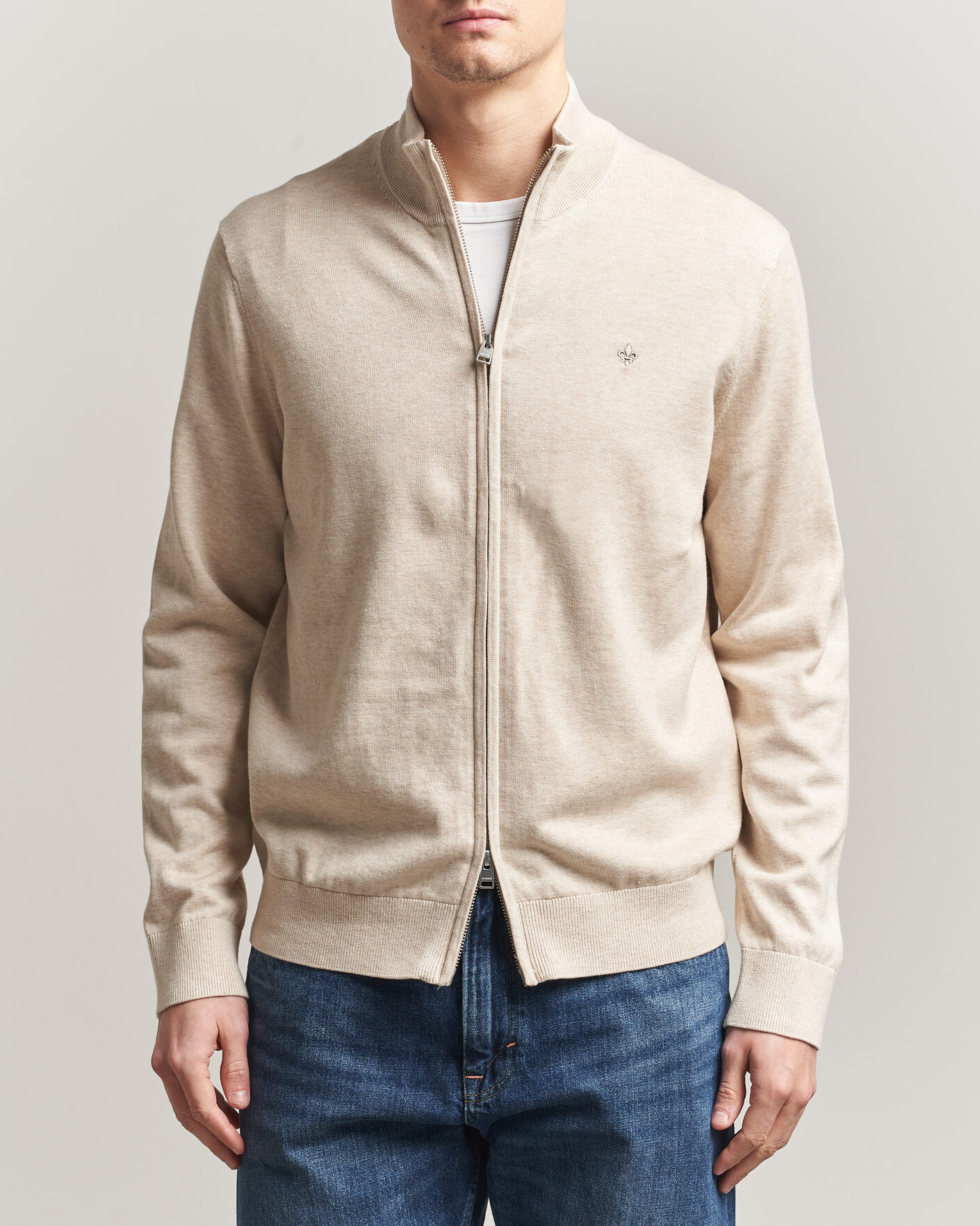 Hombres | Jerséis y prendas de punto | Morris | Riley Zip Cardigan Khaki