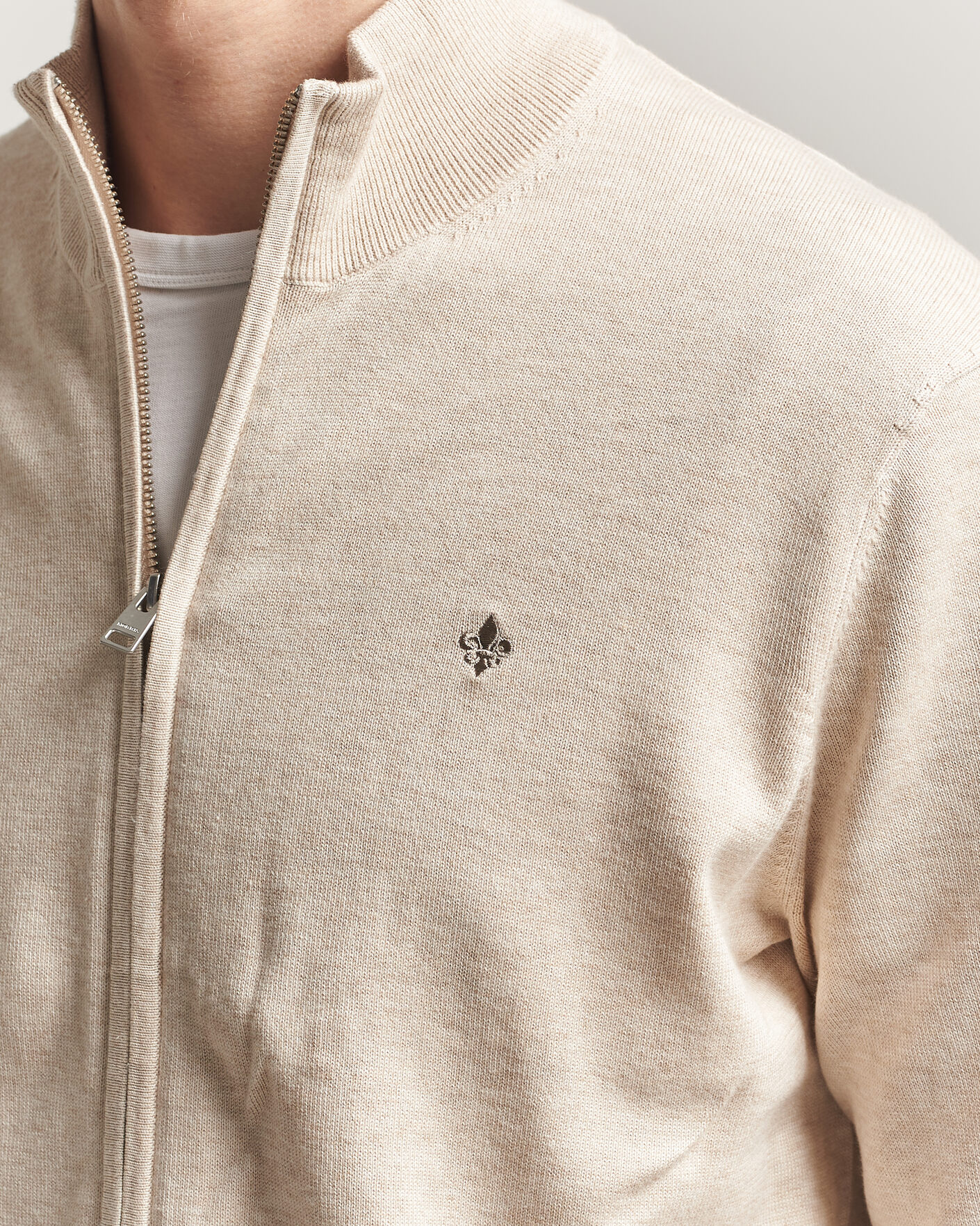 Hombres | Jerséis y prendas de punto | Morris | Riley Zip Cardigan Khaki