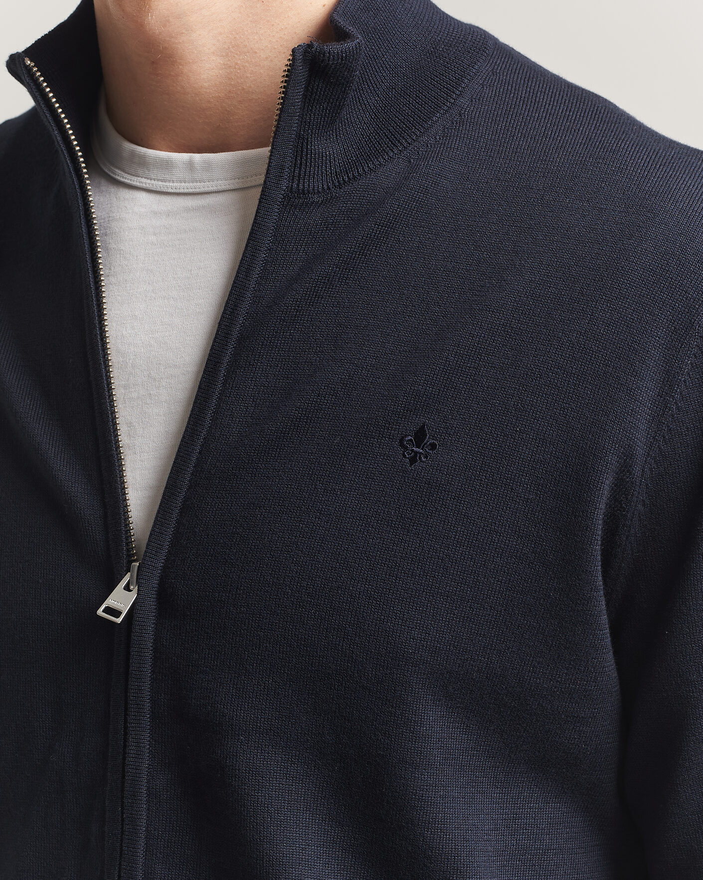 Hombres | Jerséis y prendas de punto | Morris | Riley Zip Cardigan Navy